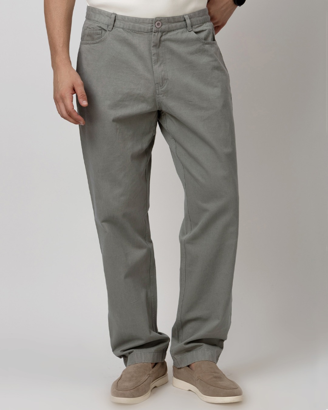 COTTON REGULAR FIT TROUSERS