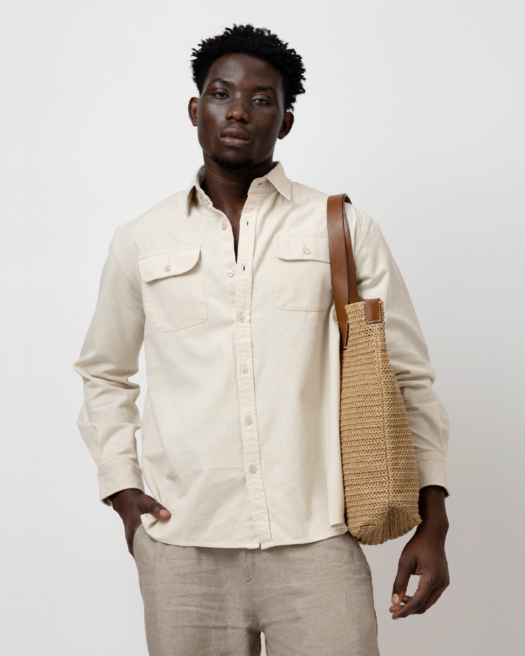Regular Fit Cotton Shirt With Pockets