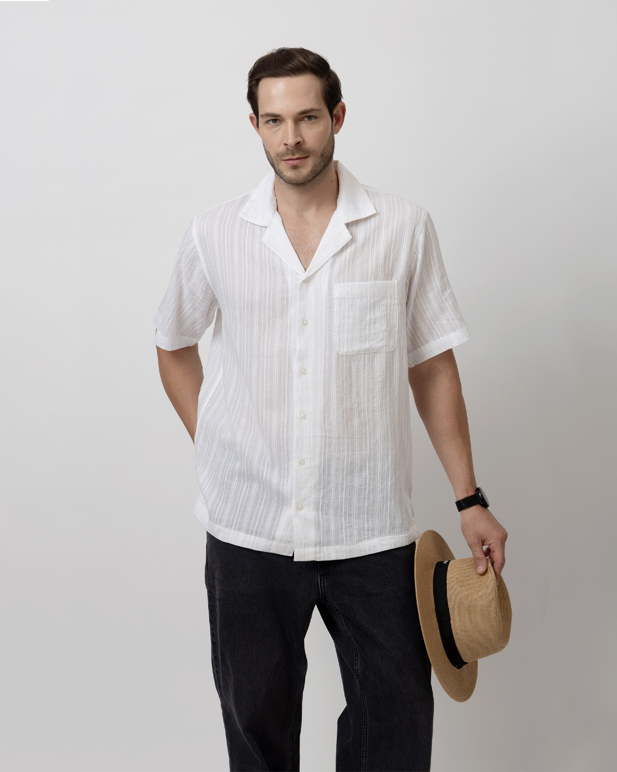 Textured Short Sleeve Shirt