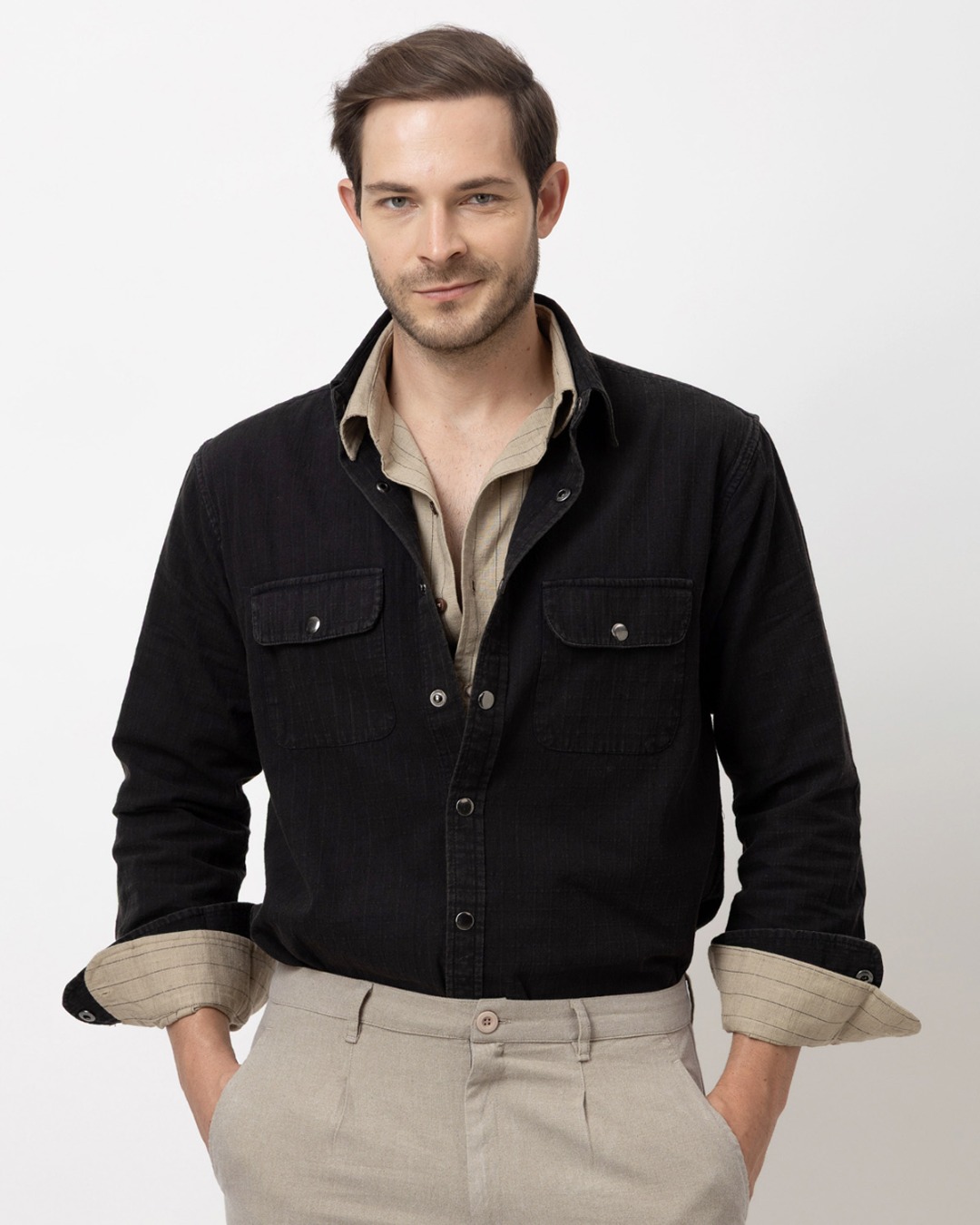 Washed Cotton Shirt With Pockets