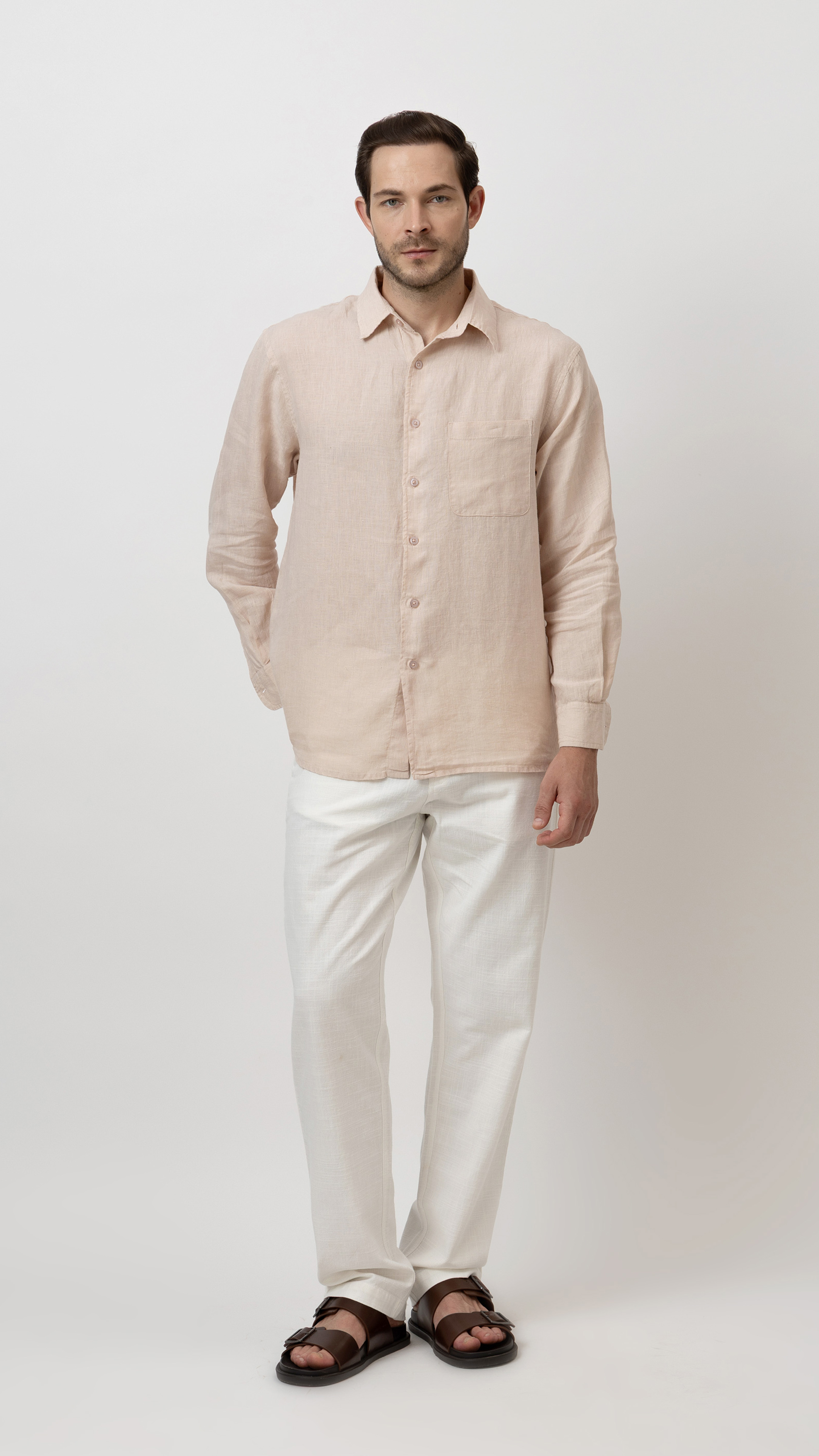 100% Linen Regular Fit Shirt view 2