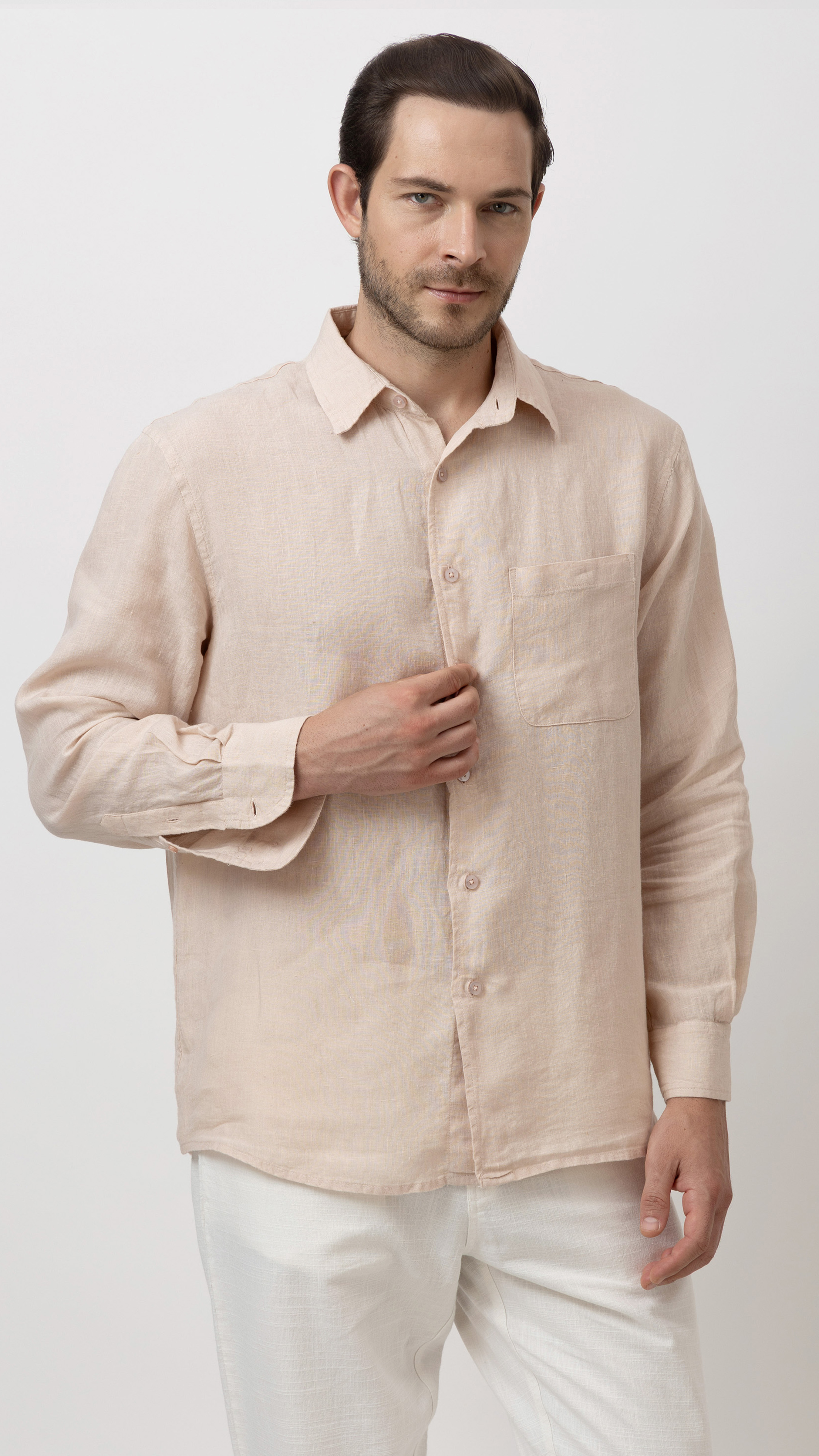 100% Linen Regular Fit Shirt view 5