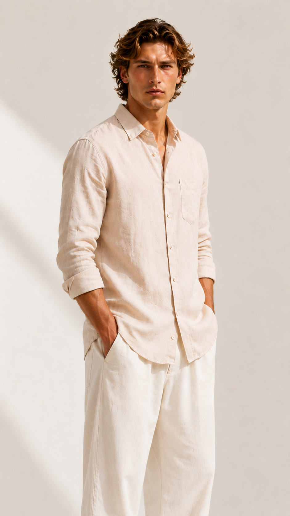 100% Linen Regular Fit Shirt view 2