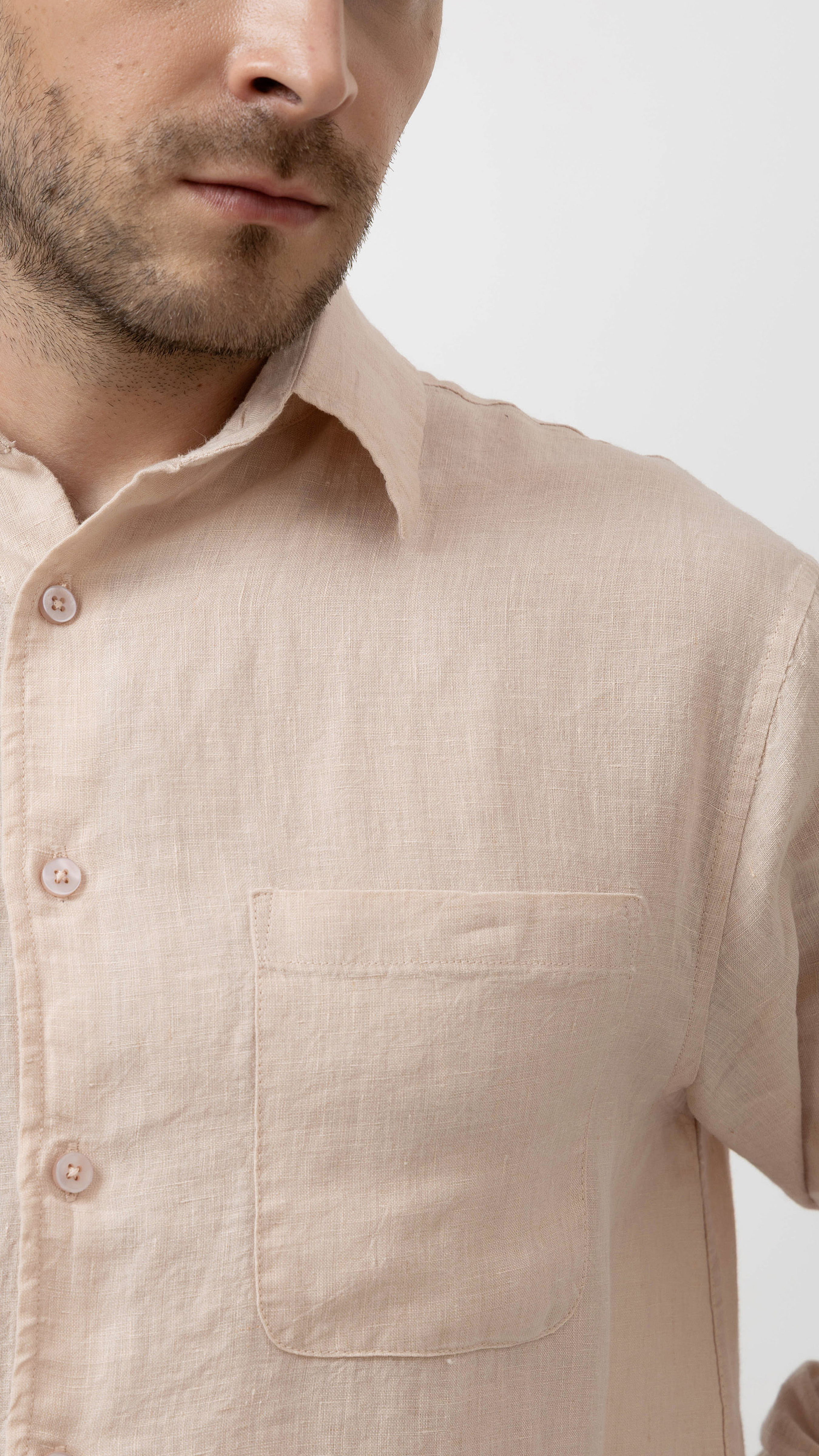 100% Linen Regular Fit Shirt view 6