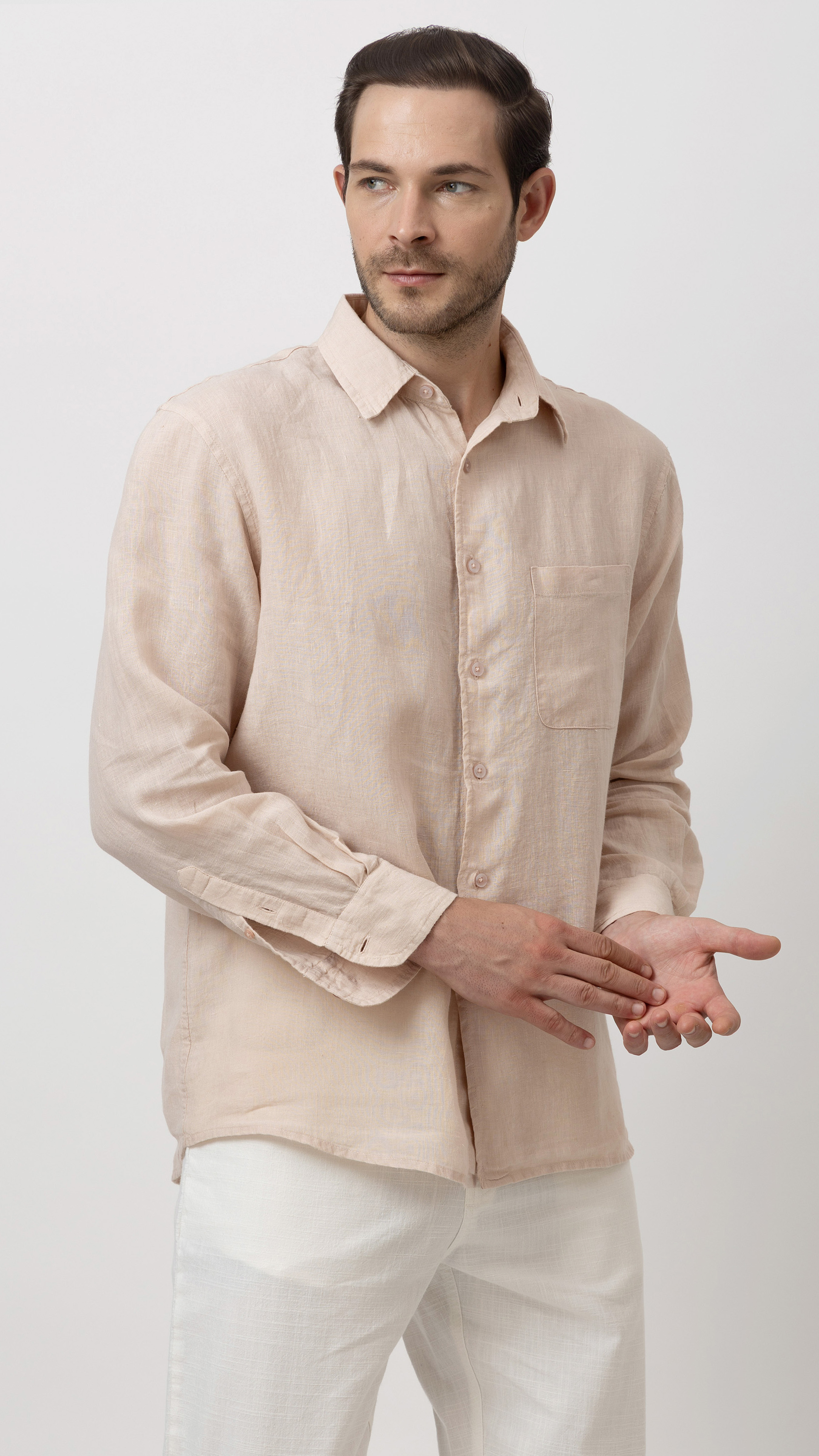 100% Linen Regular Fit Shirt view 4