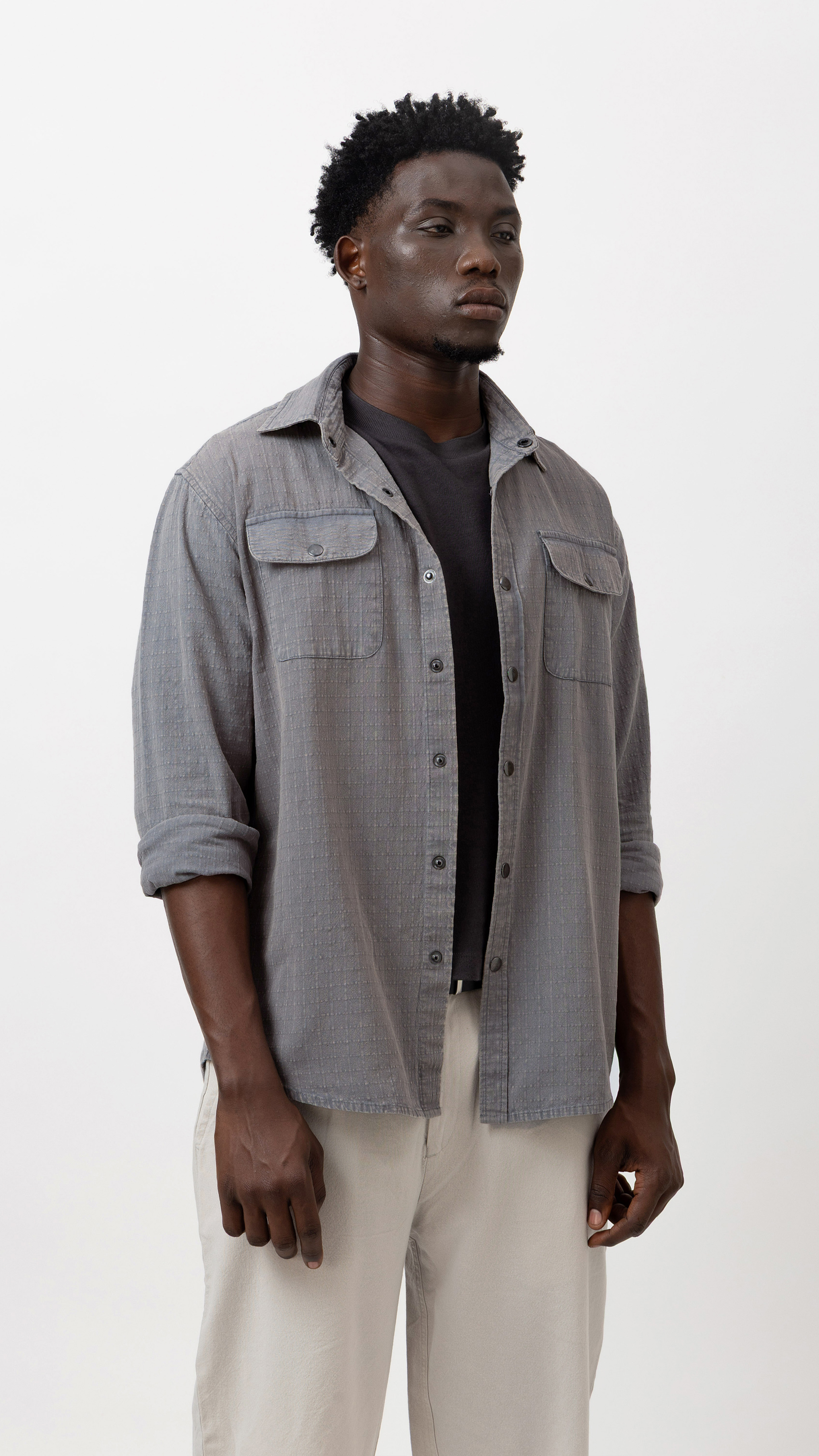 Washed Cotton Shirt With Pockets view 4