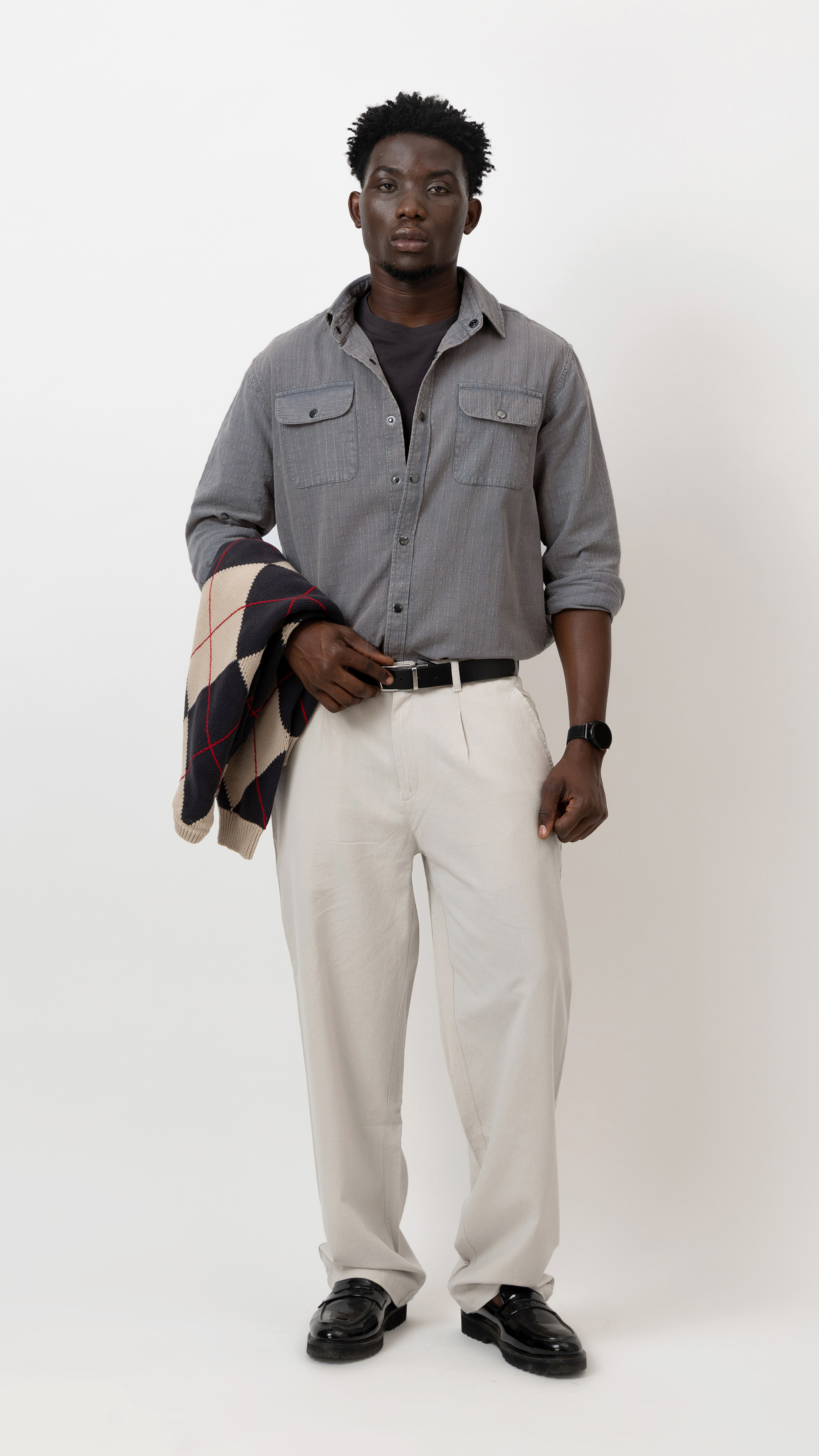 Washed Cotton Shirt With Pockets view 1
