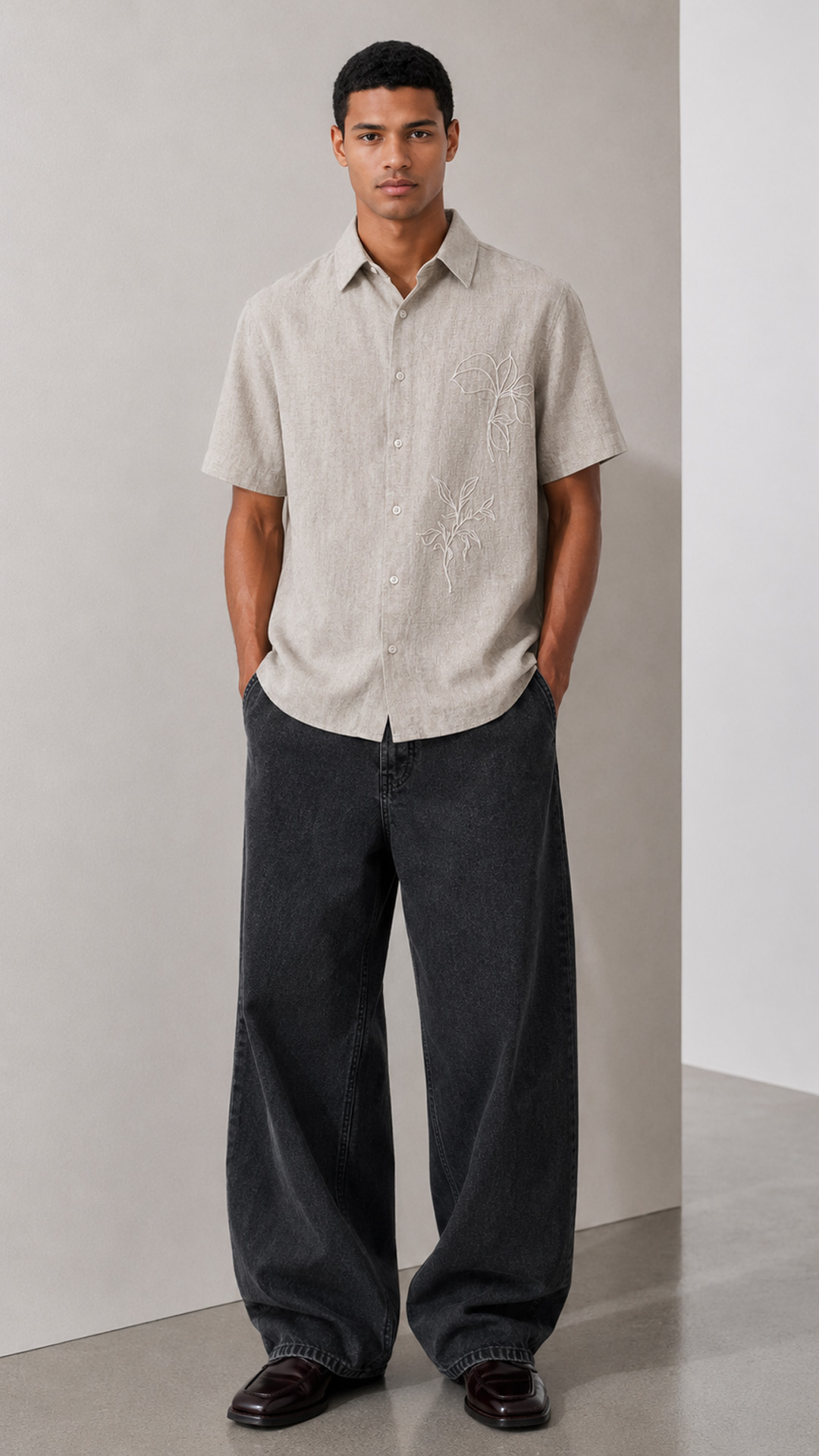 Linen Embroidery Shirt alternate