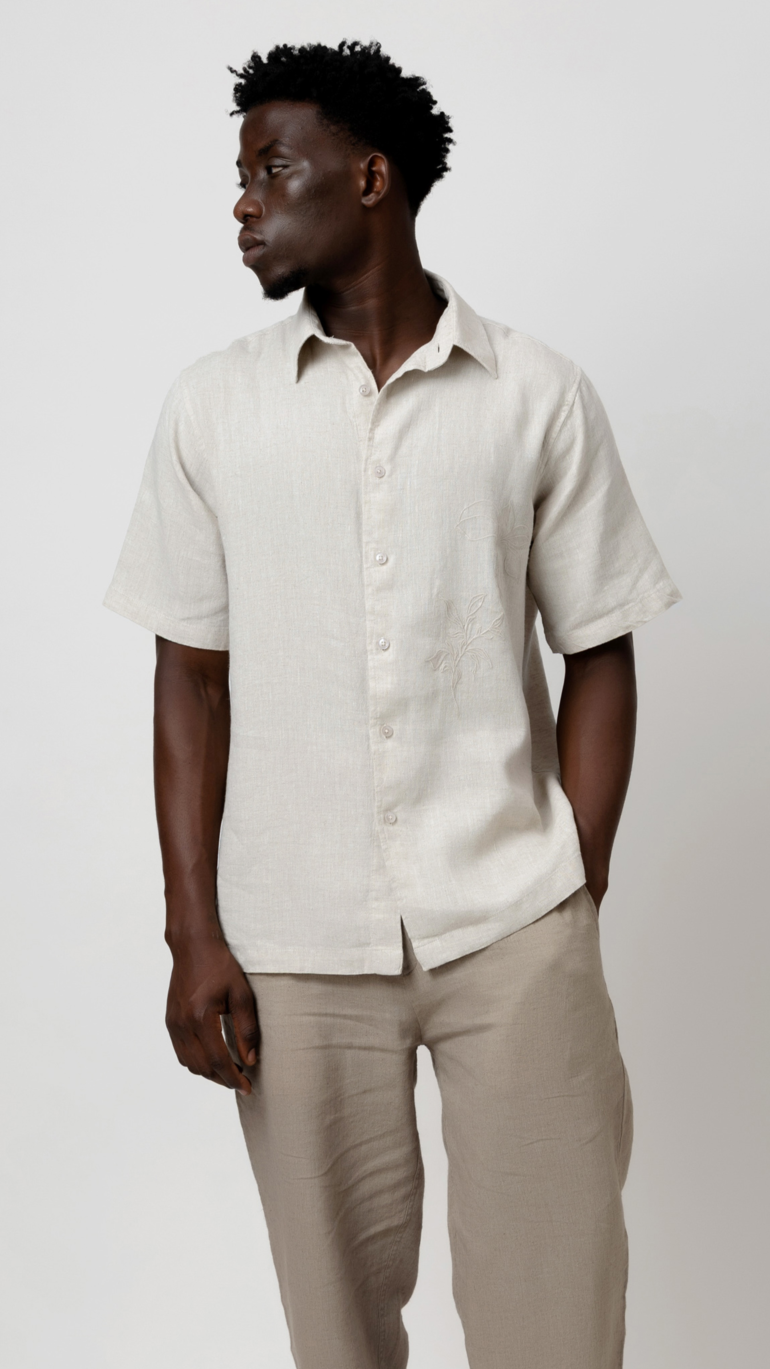 Linen Embroidery Shirt alternate