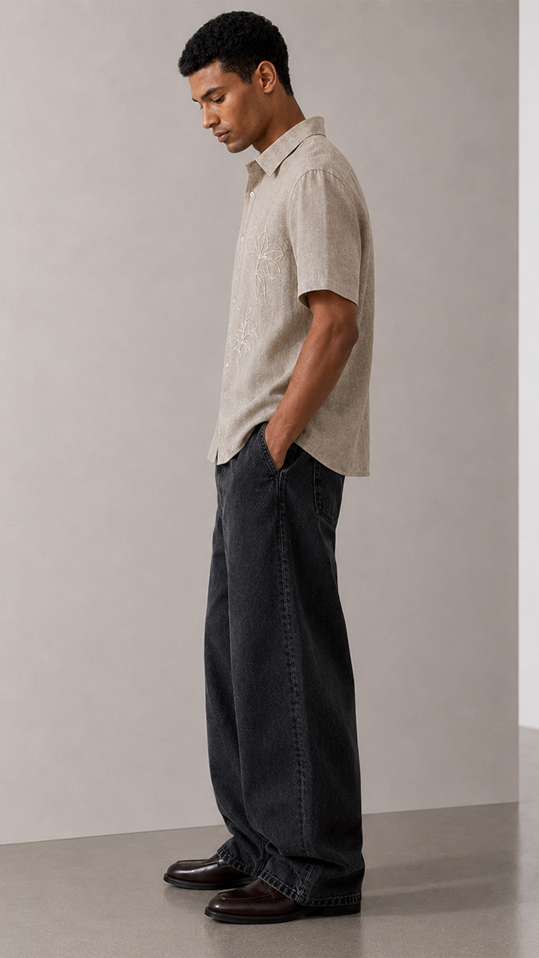 Linen Embroidery Shirt view 2