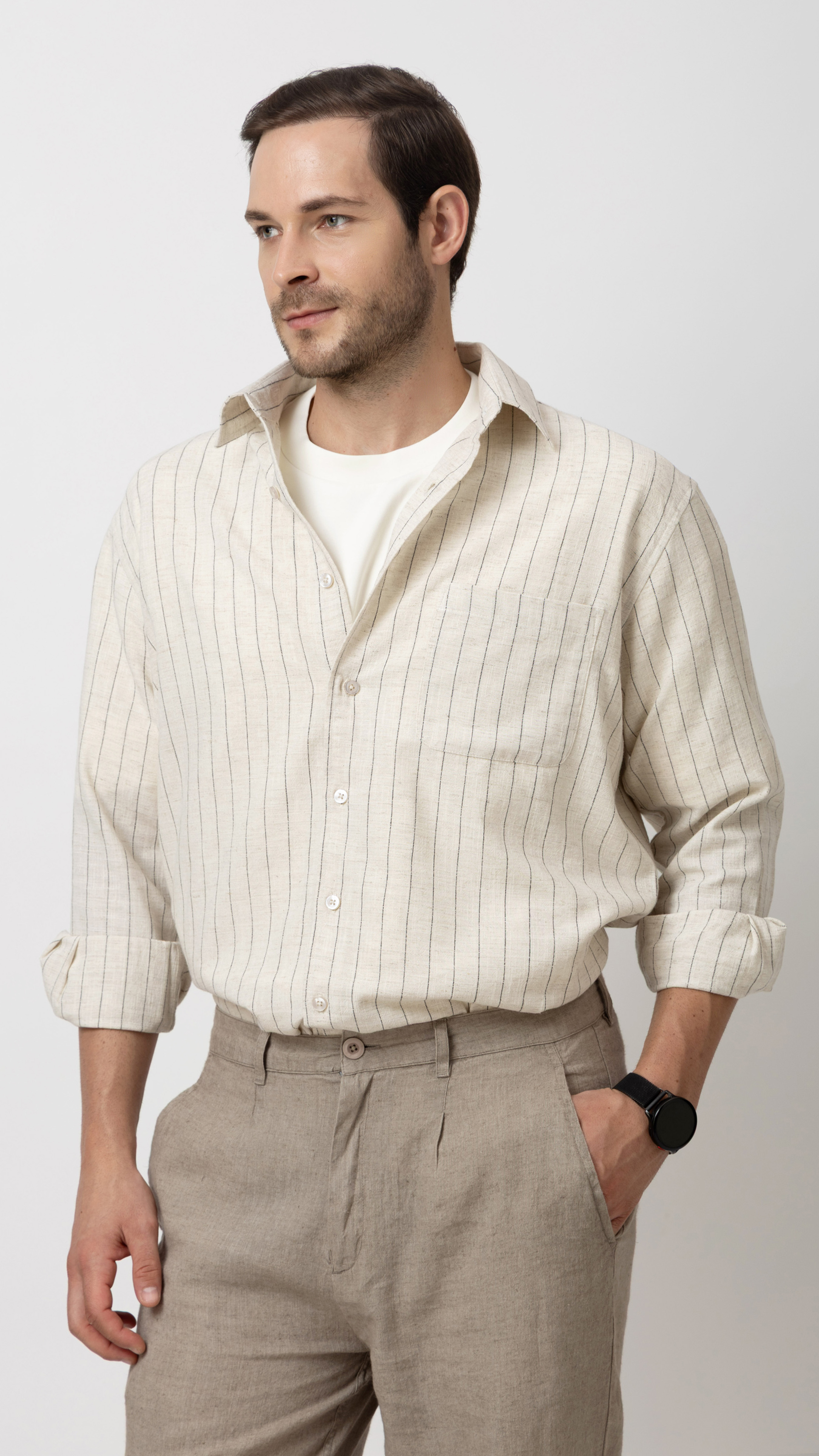 Linen Blend Regular Fit Shirt view 4