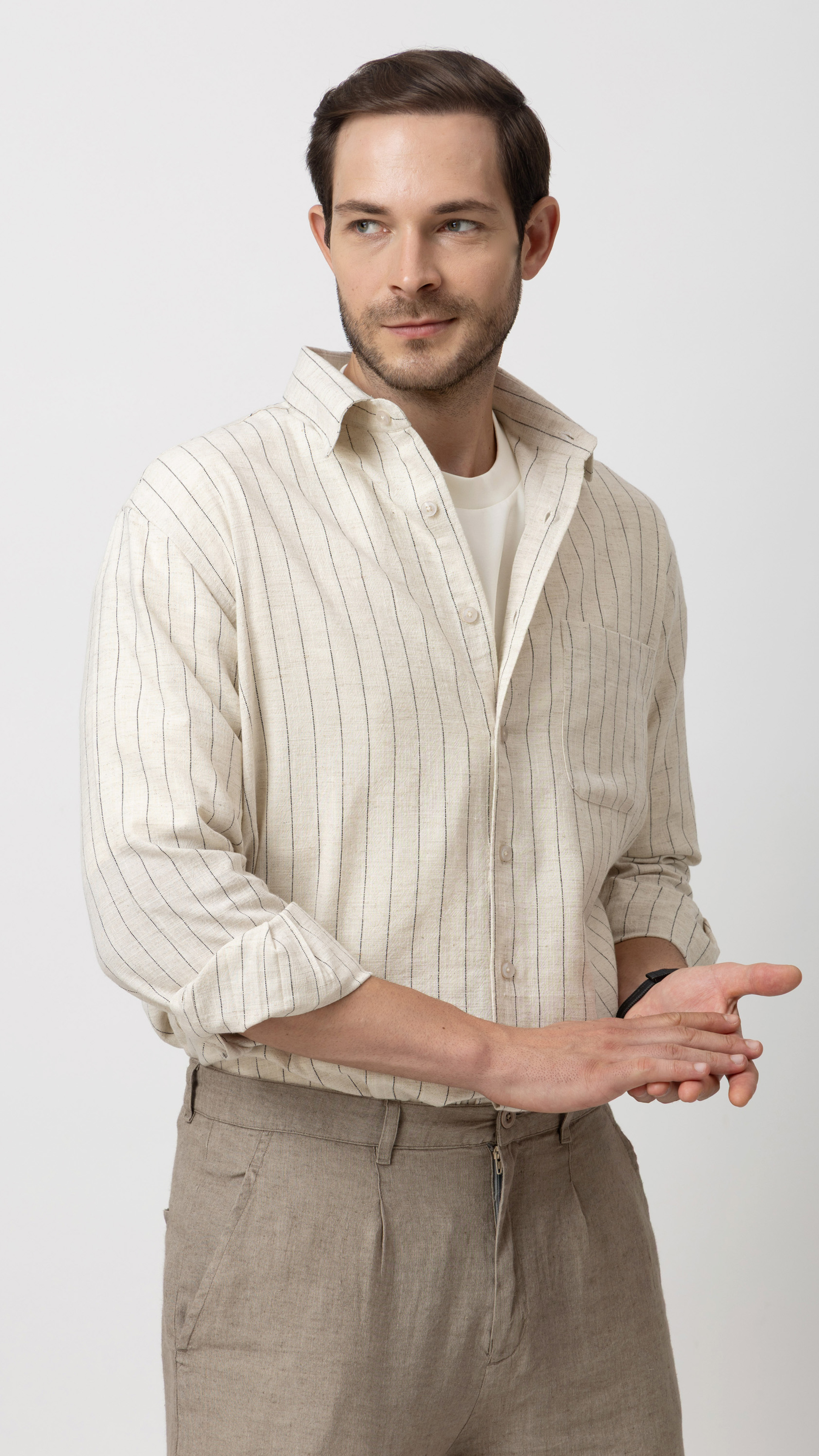 Linen Blend Regular Fit Shirt view 3