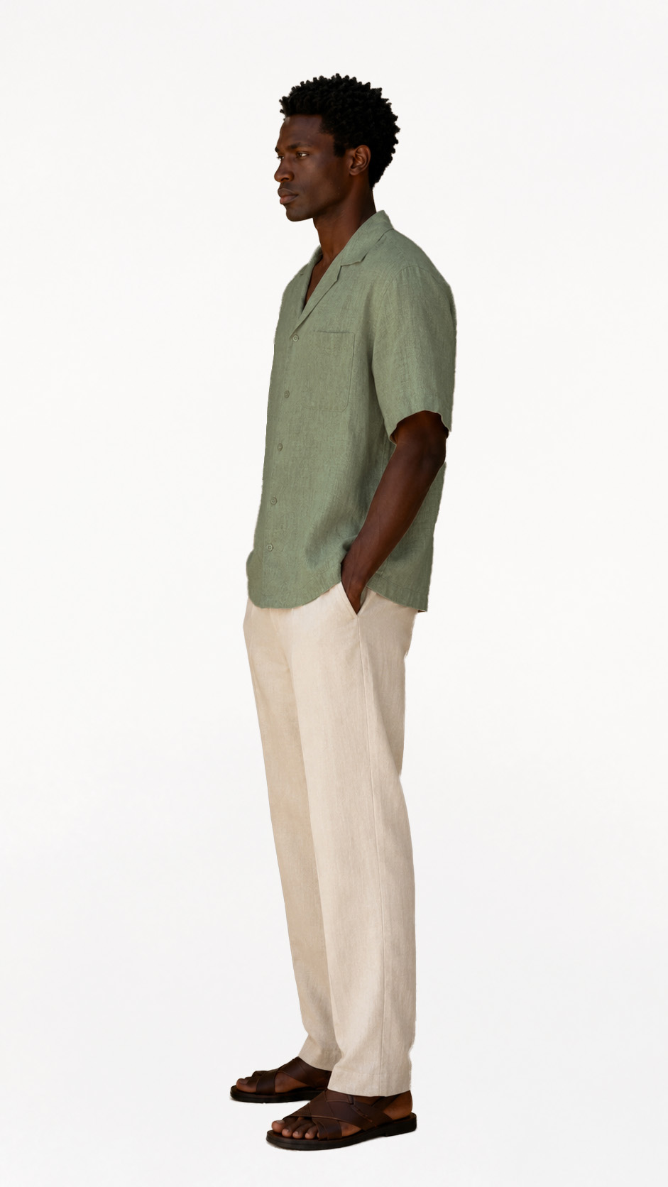 Camp Collar Linen Cotton Shirt view 2