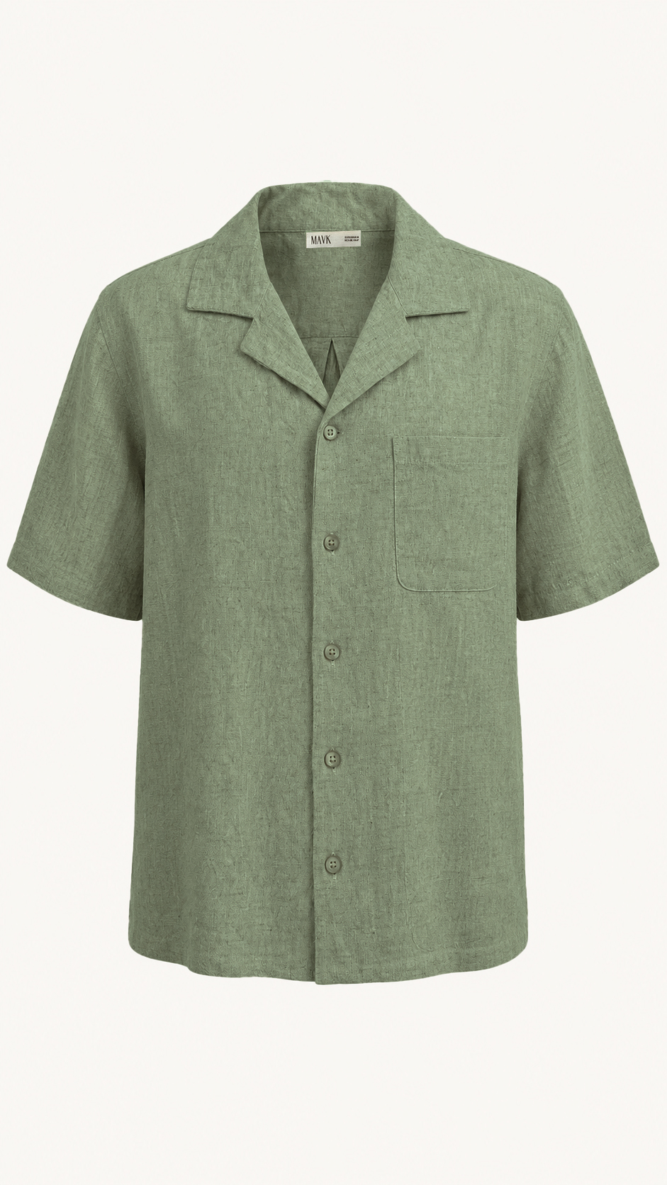 Camp Collar Linen Cotton Shirt