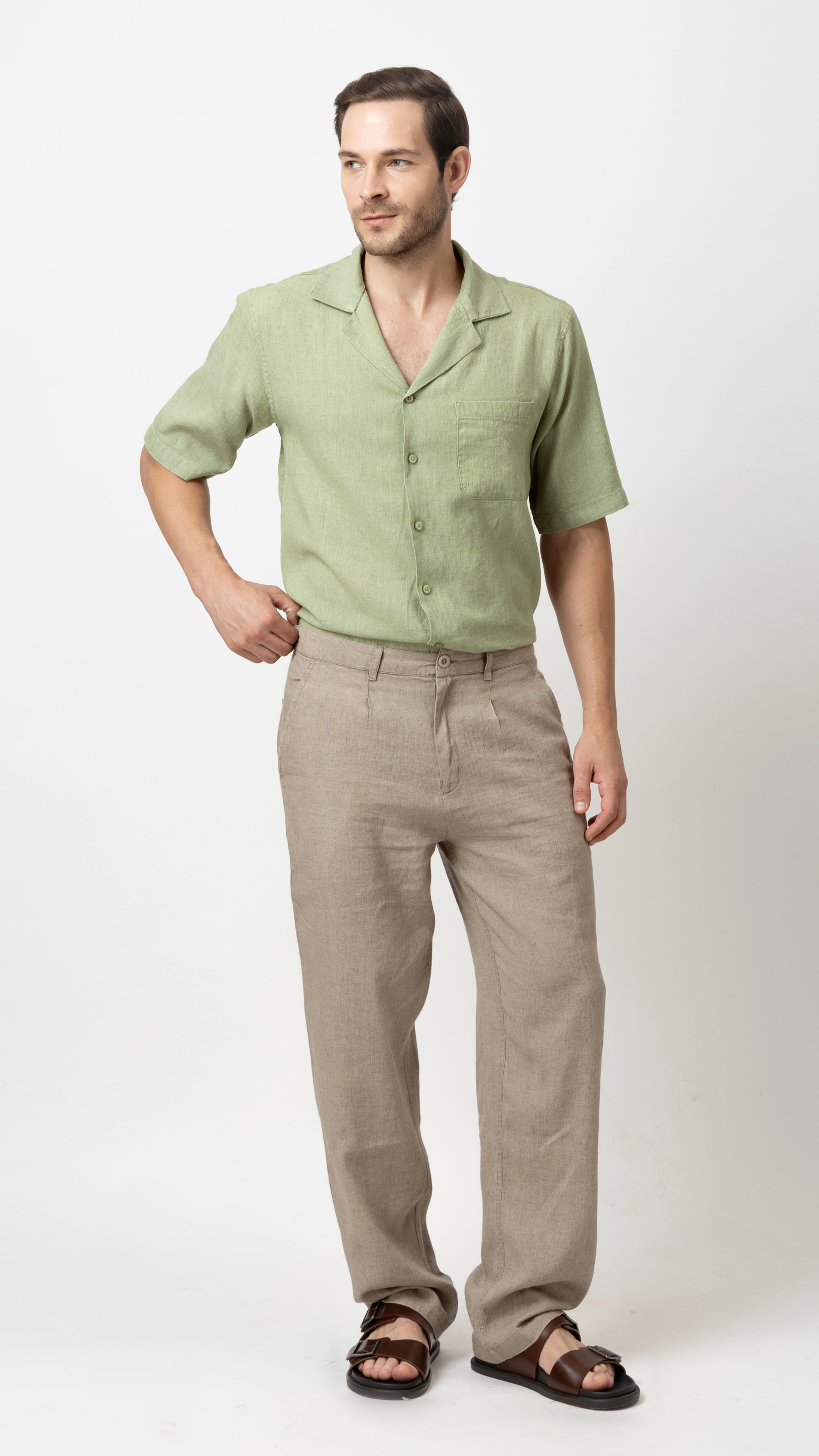 Camp Collar Linen Cotton Shirt alternate