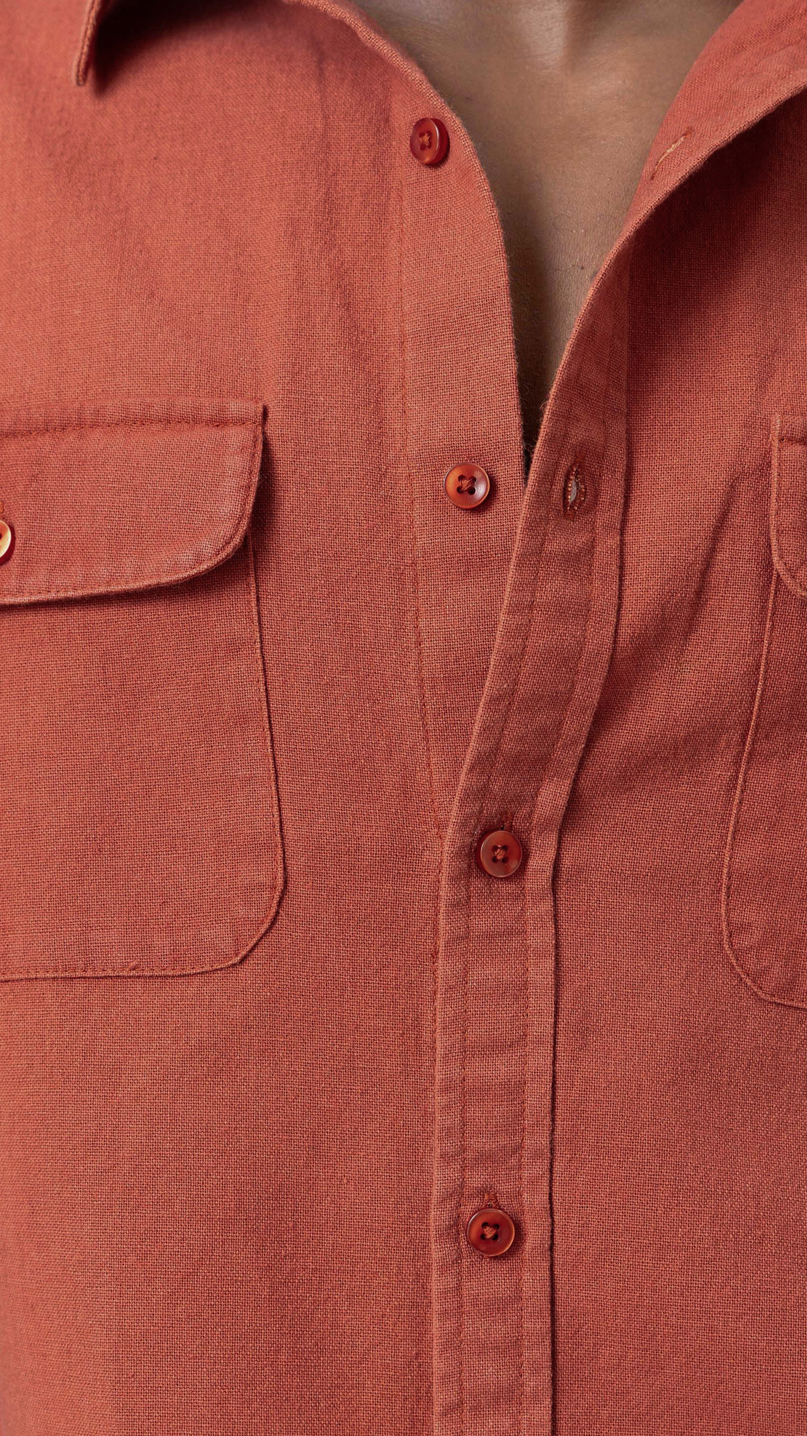 Regular Fit Cotton Shirt With Pockets view 5
