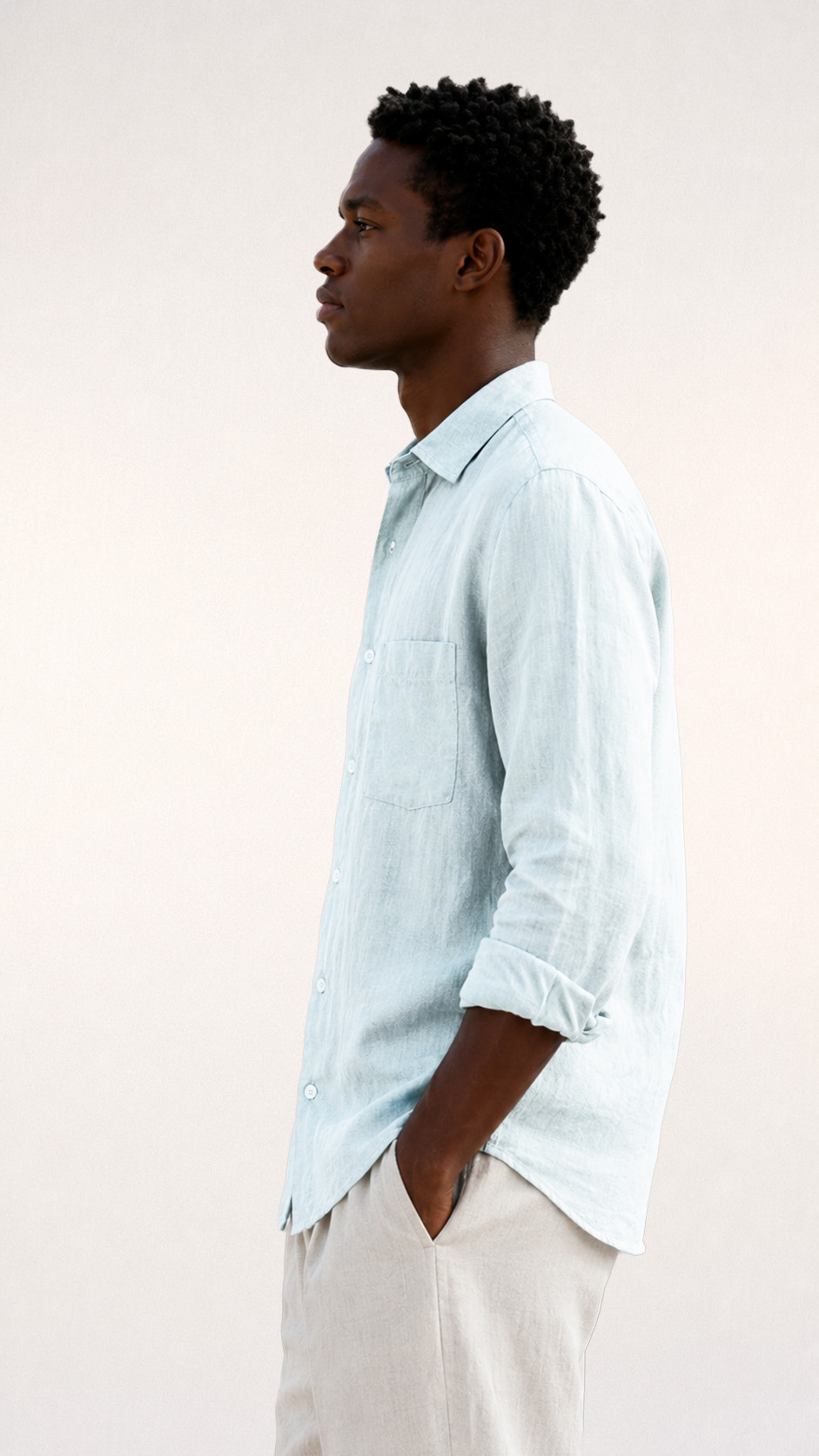 100% Linen Regular Fit Shirt view 2