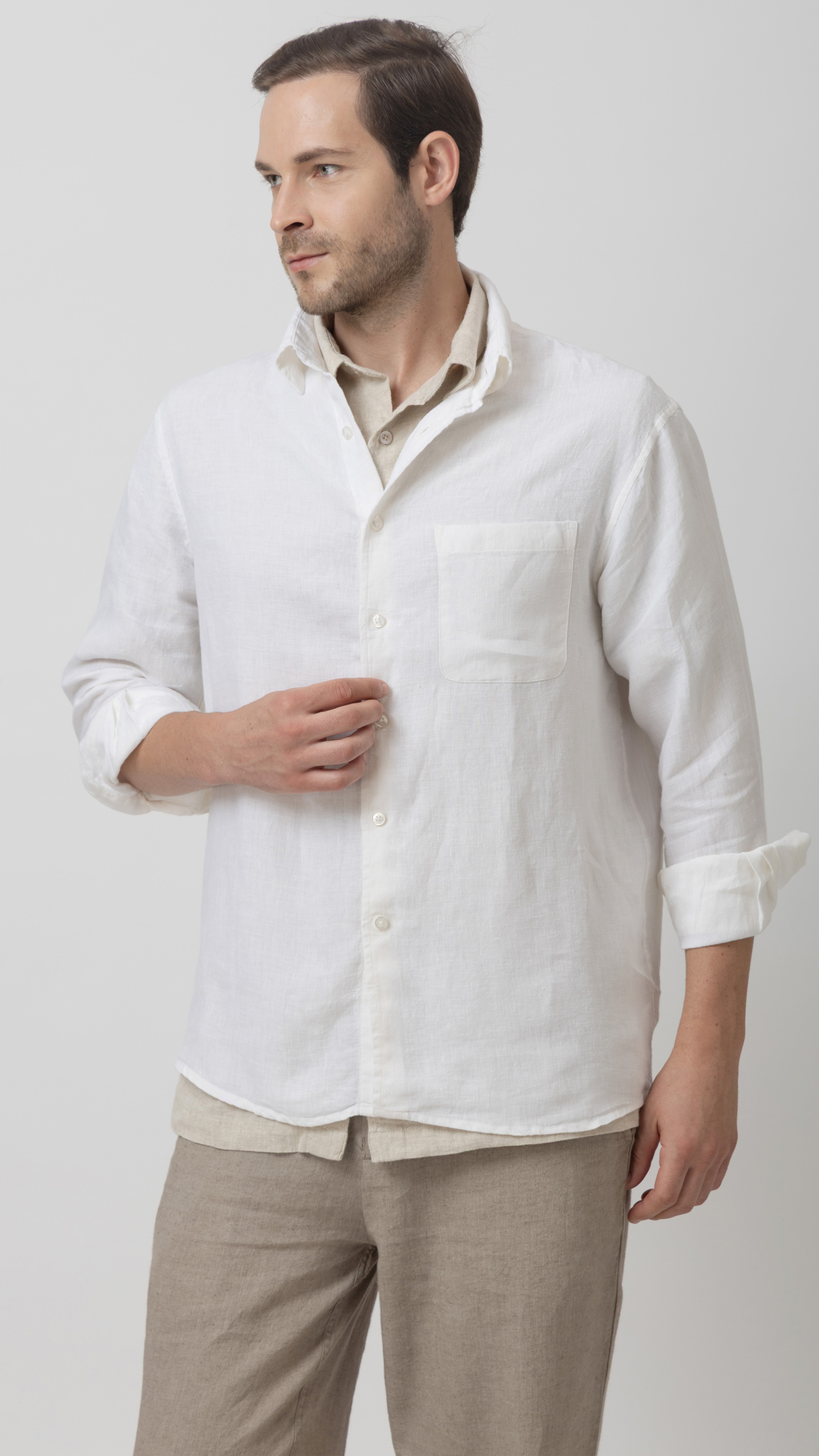 100% Linen Regular Fit Shirt view 2