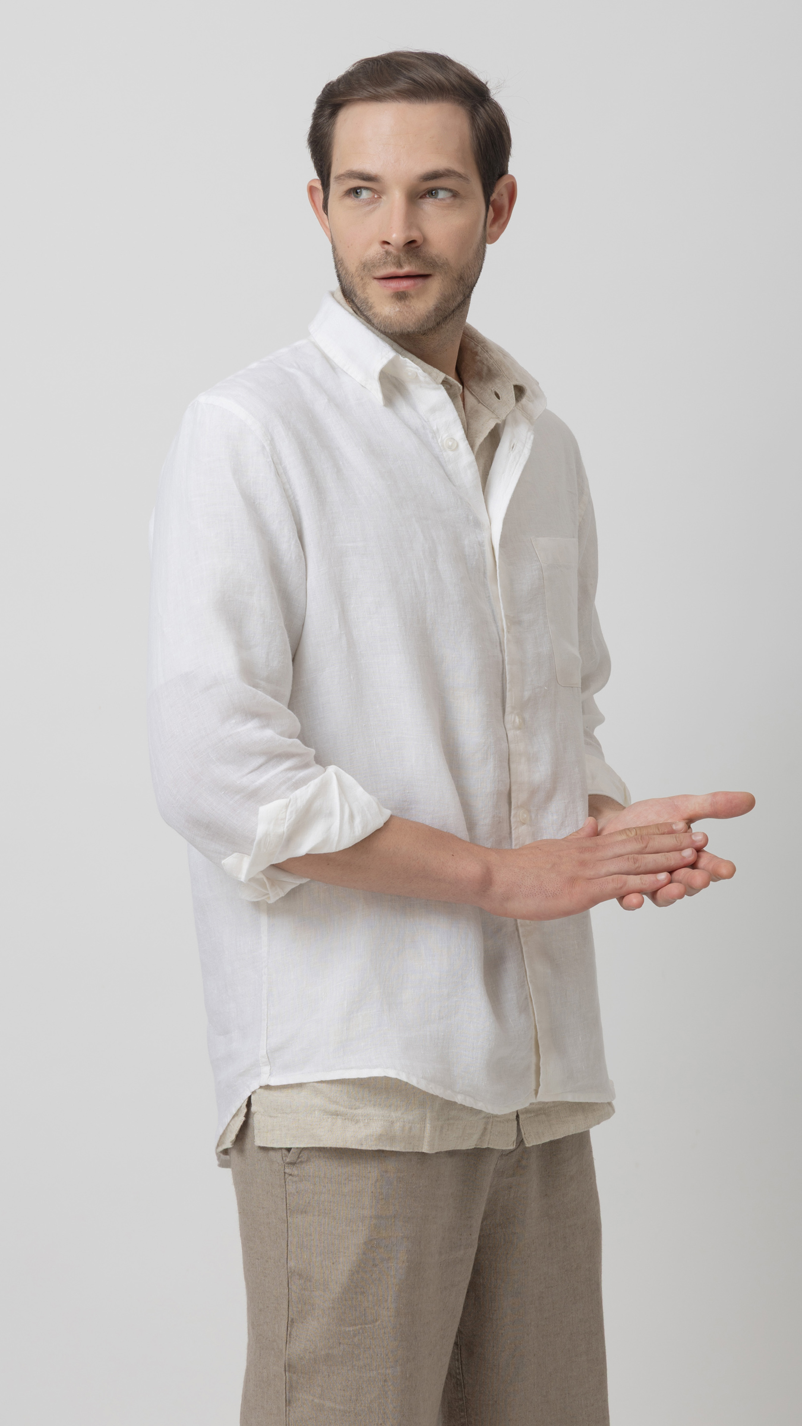 100% Linen Regular Fit Shirt view 4