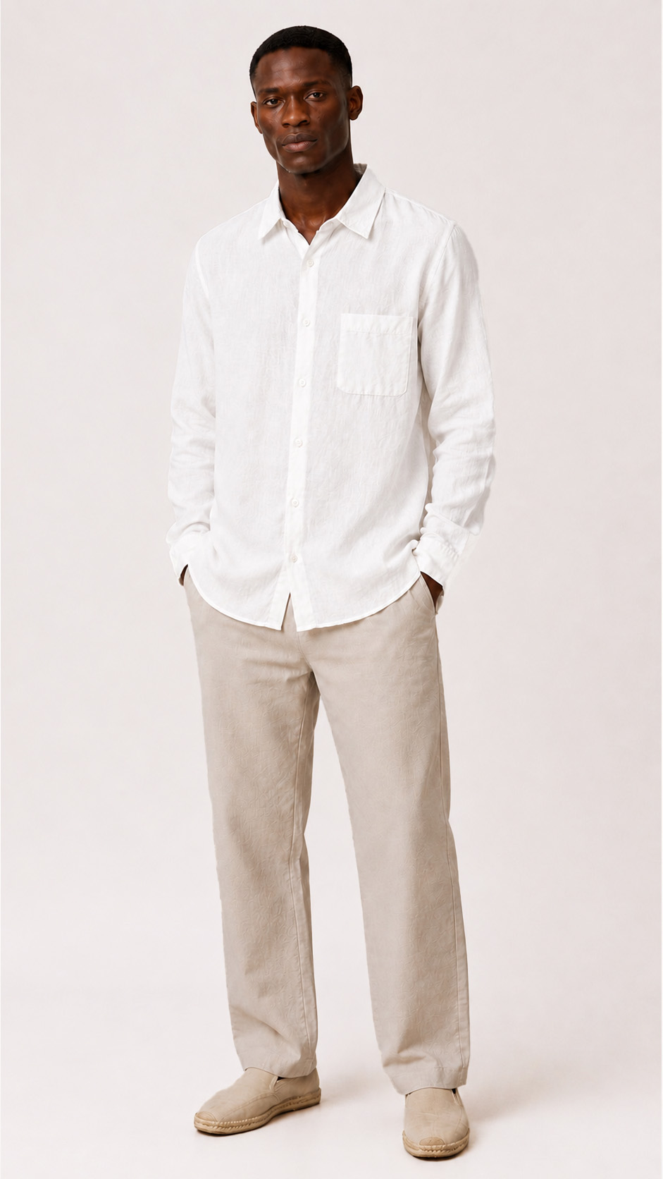 100% Linen Regular Fit Shirt view 2