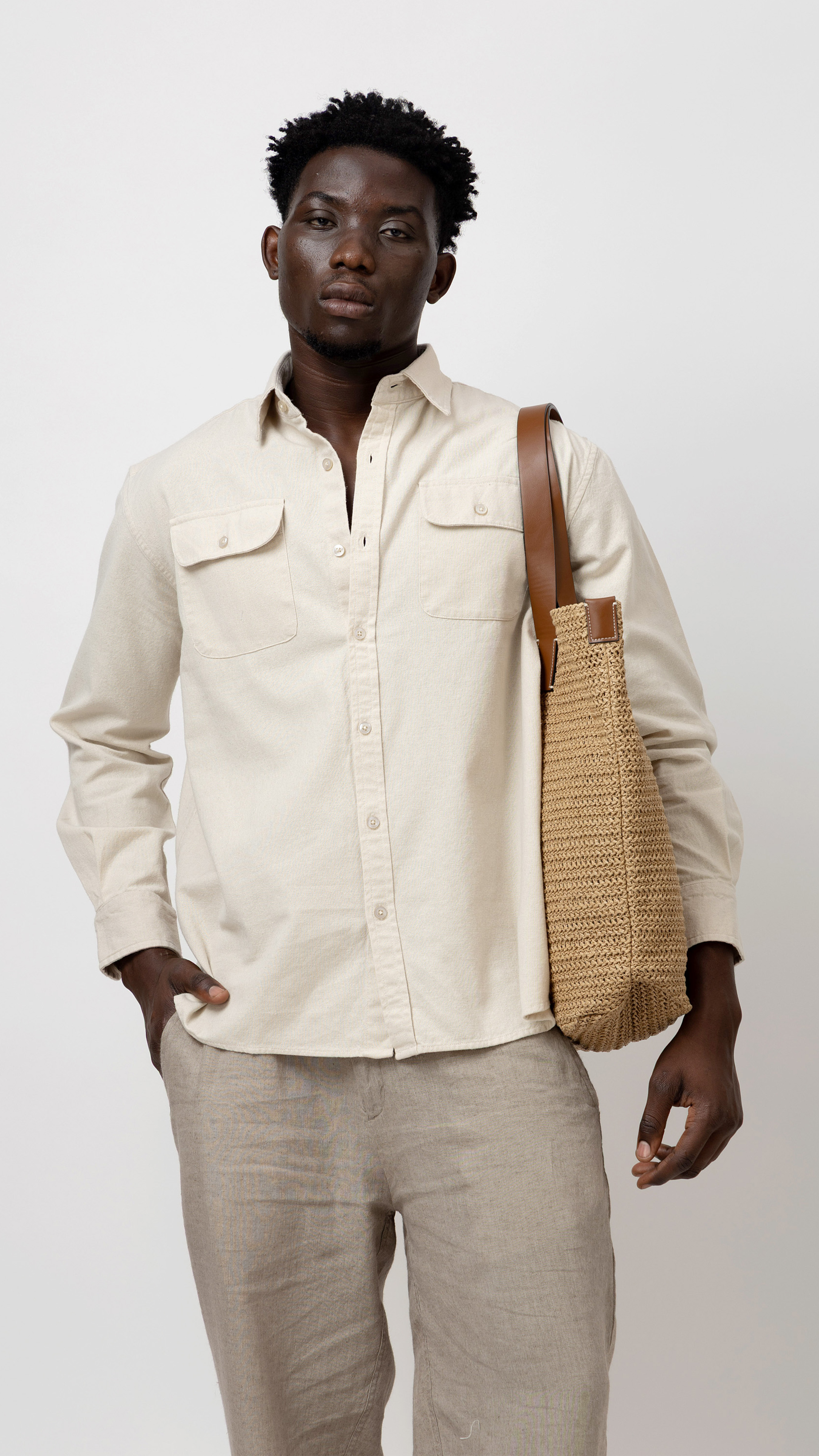 Regular Fit Cotton Shirt With Pockets view 2