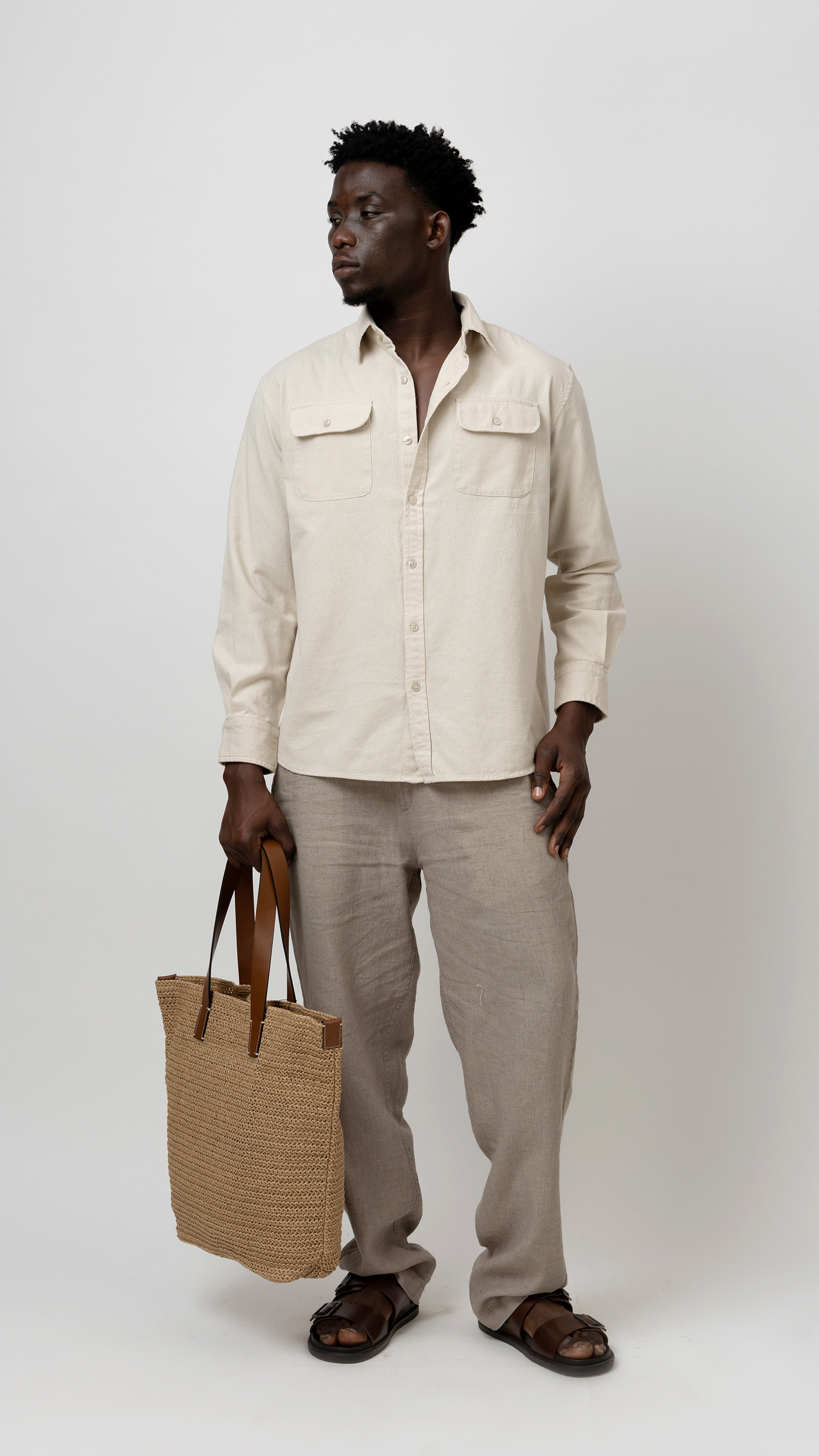 Regular Fit Cotton Shirt With Pockets view 1