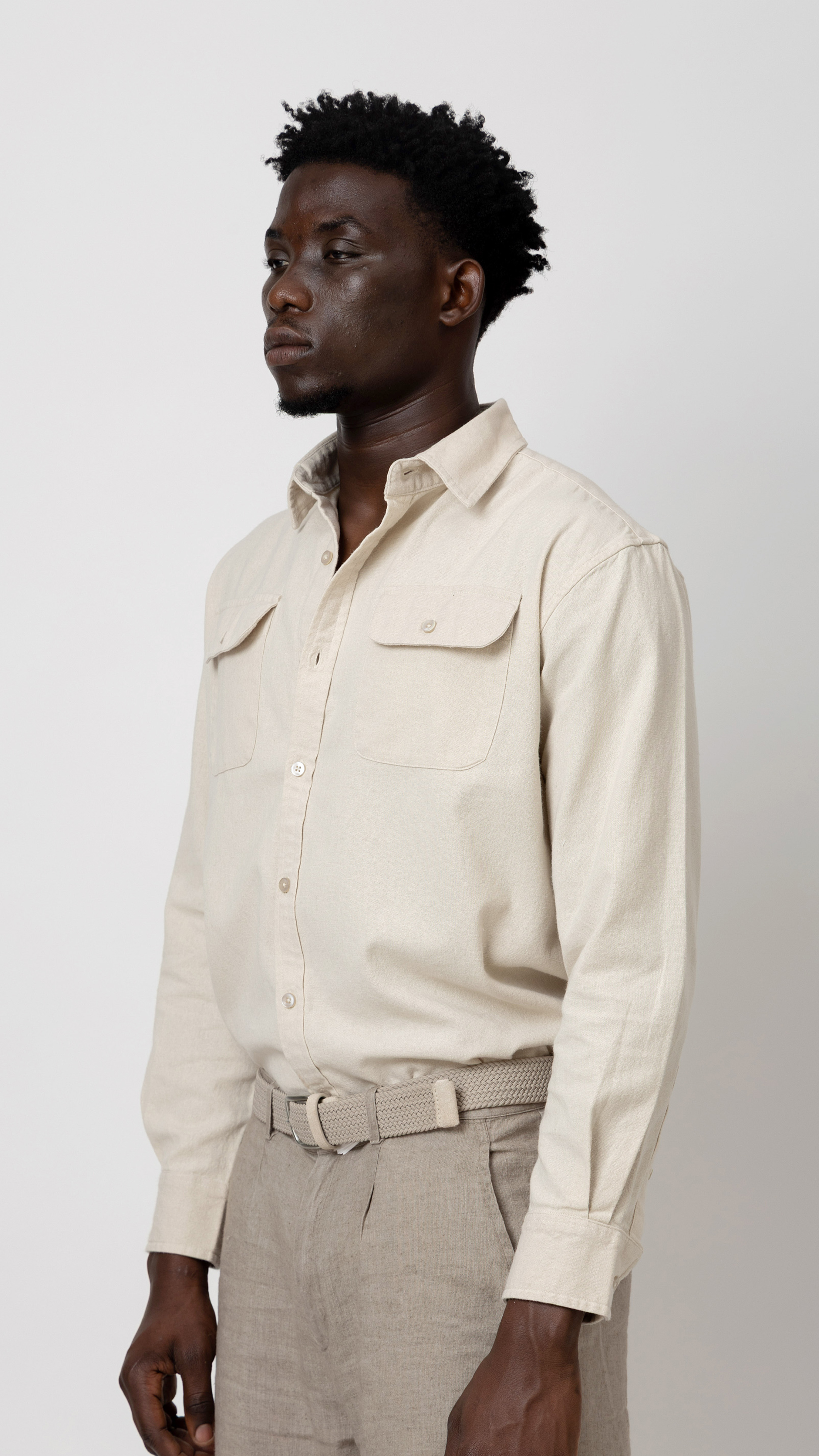 Regular Fit Cotton Shirt With Pockets view 4