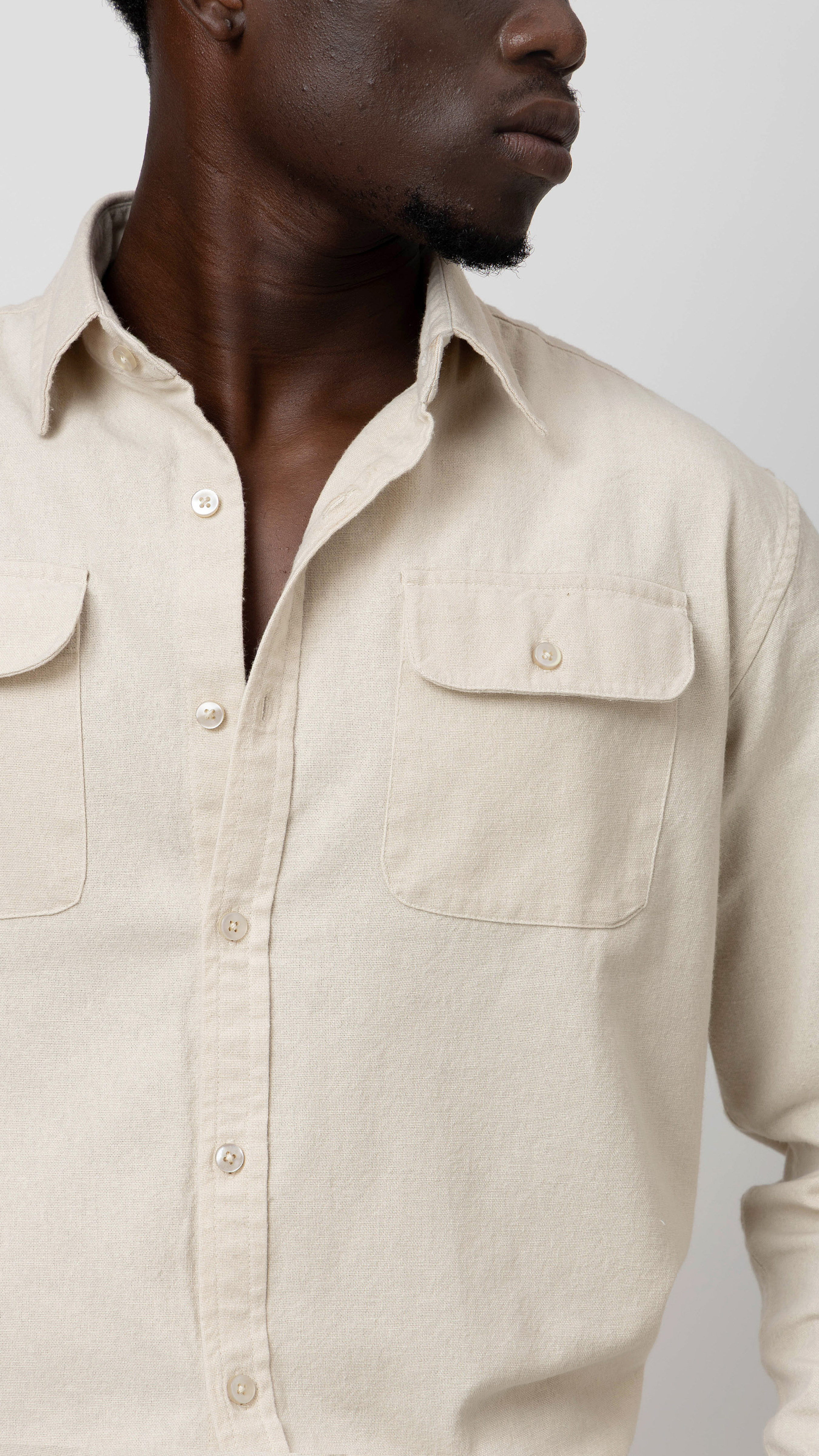 Regular Fit Cotton Shirt With Pockets view 5