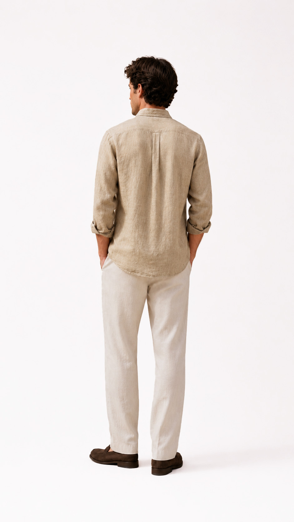 100% Linen Regular Fit Shirt view 3