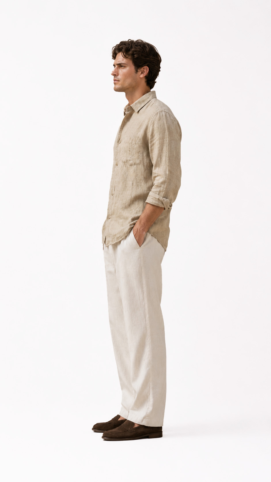 100% Linen Regular Fit Shirt view 2