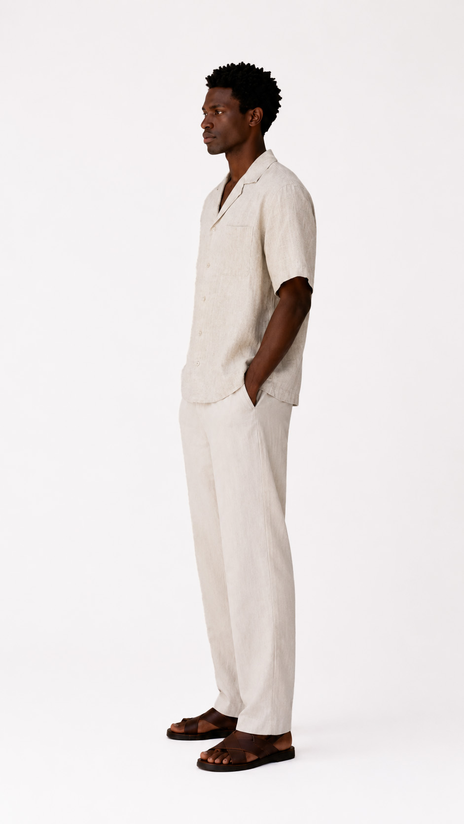 Short Sleeve Linen Cotton Shirt view 2