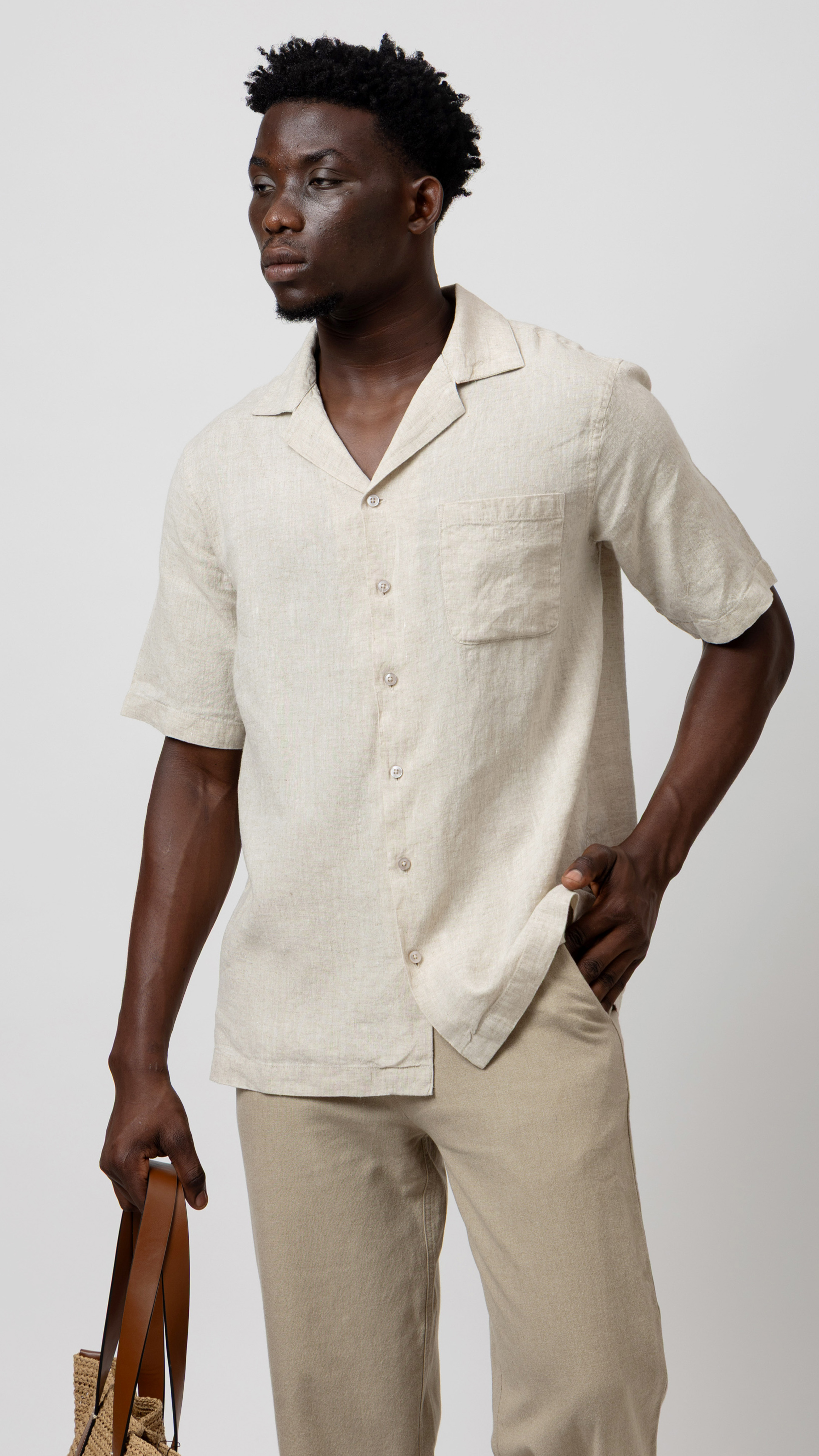 Short Sleeve Linen Cotton Shirt alternate