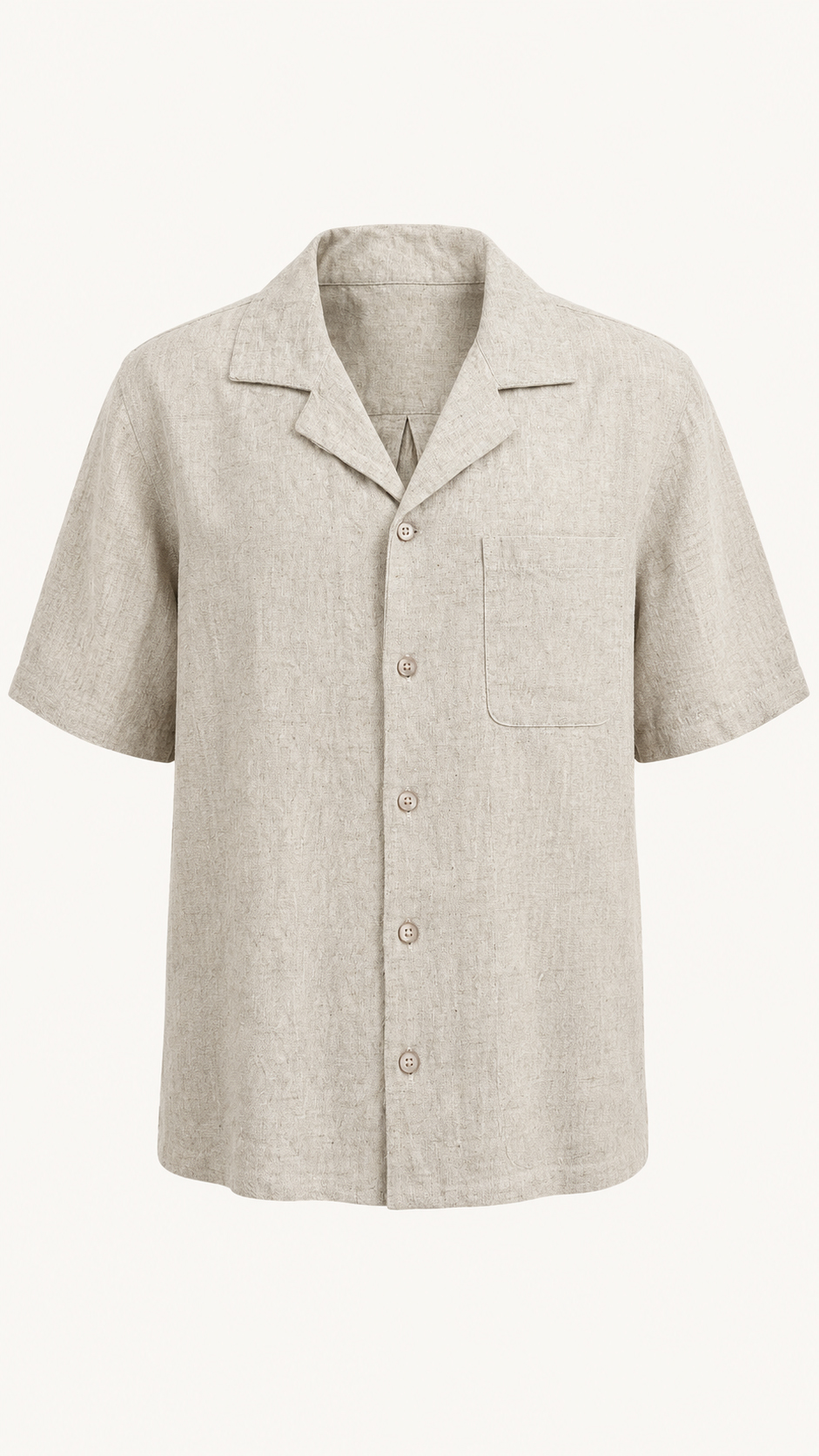 Short Sleeve Linen Cotton Shirt