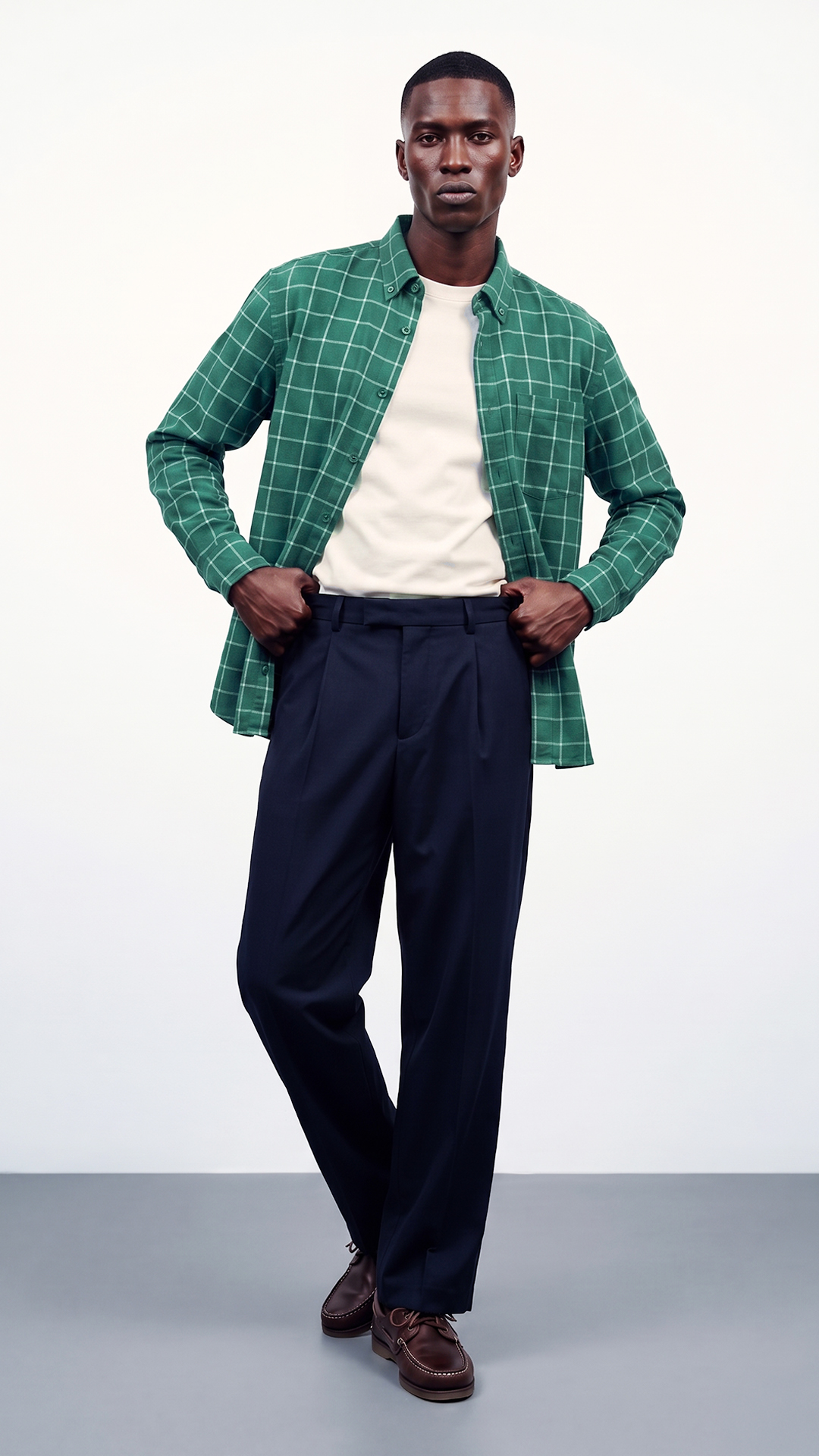 Checkered Cotton Linen Shirt view 4