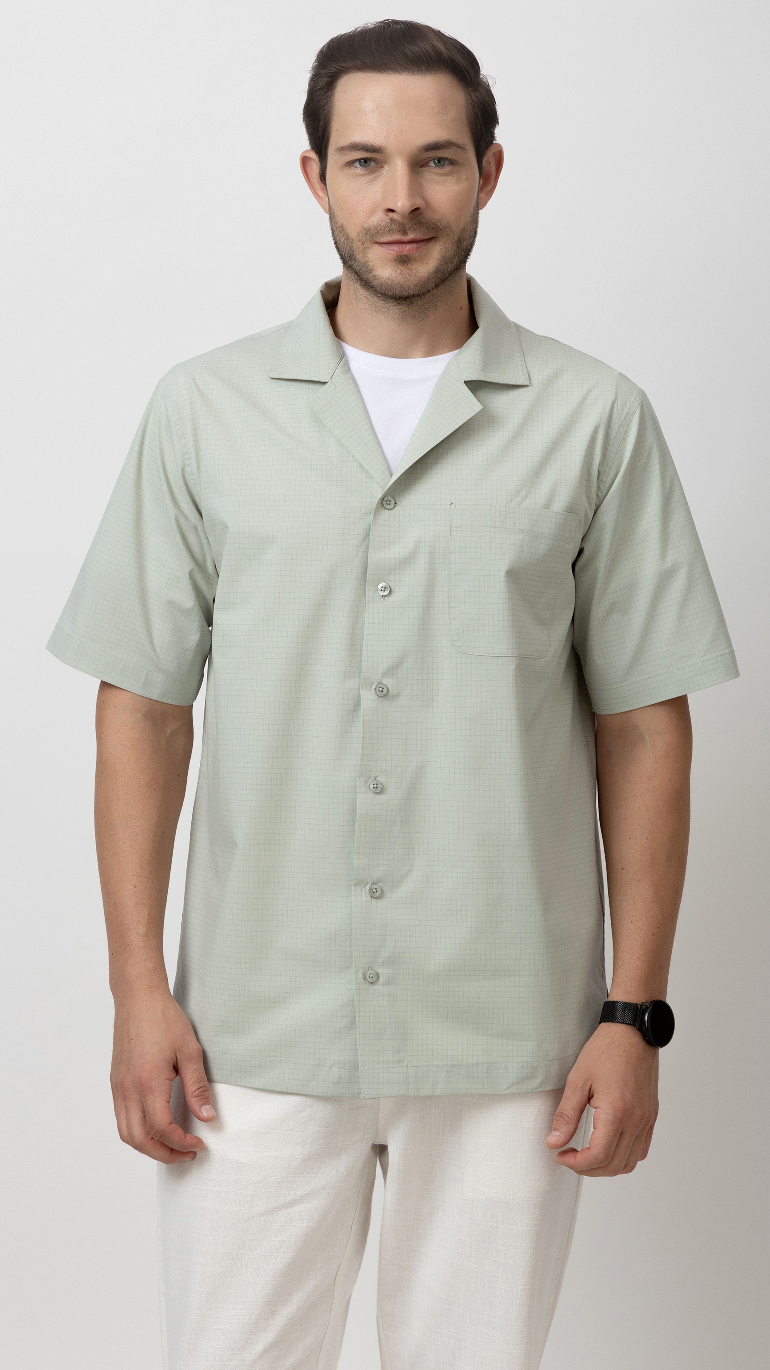Camp Collar Cotton Lounge Shirt view 2