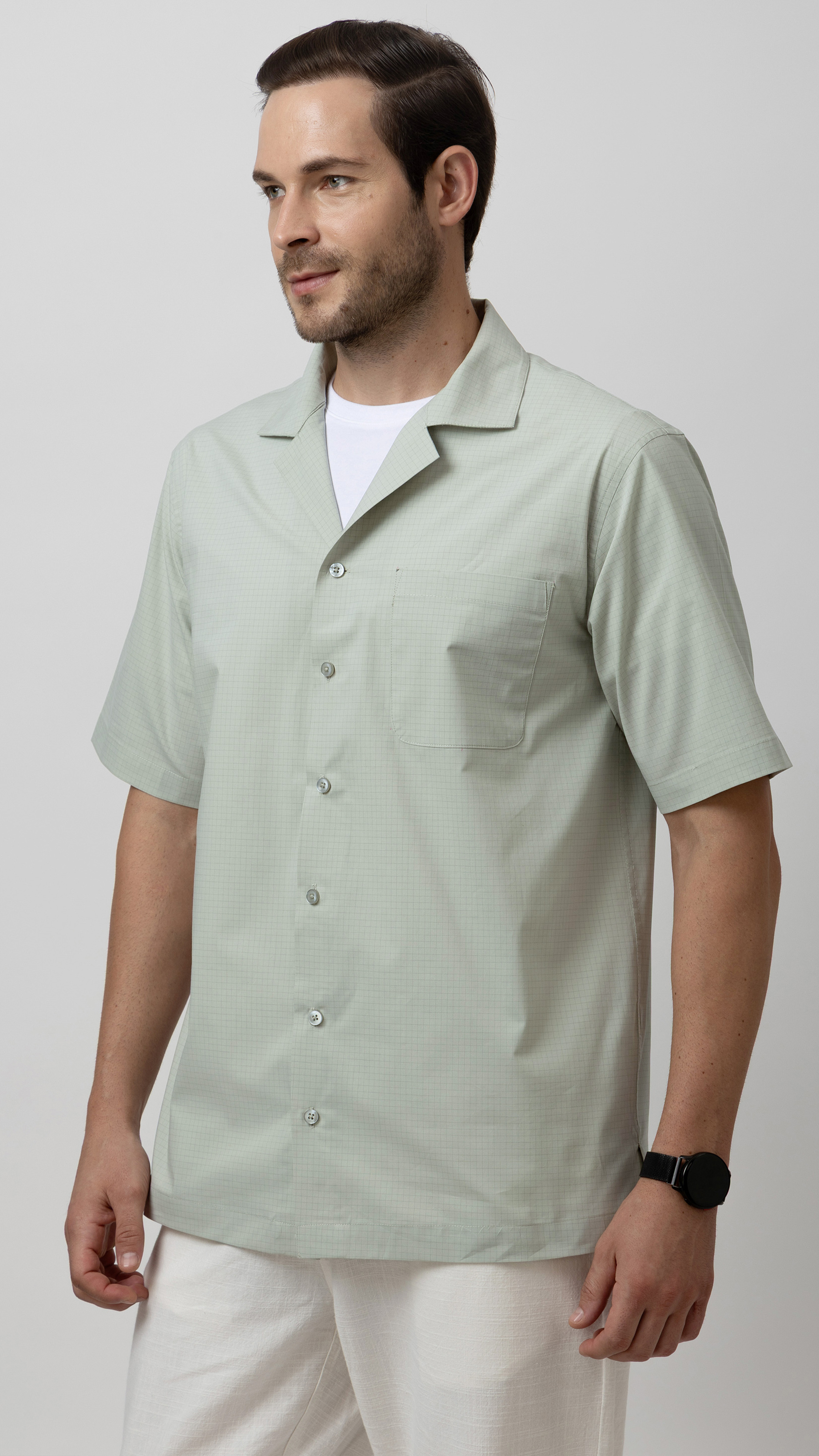 Camp Collar Cotton Lounge Shirt view 4