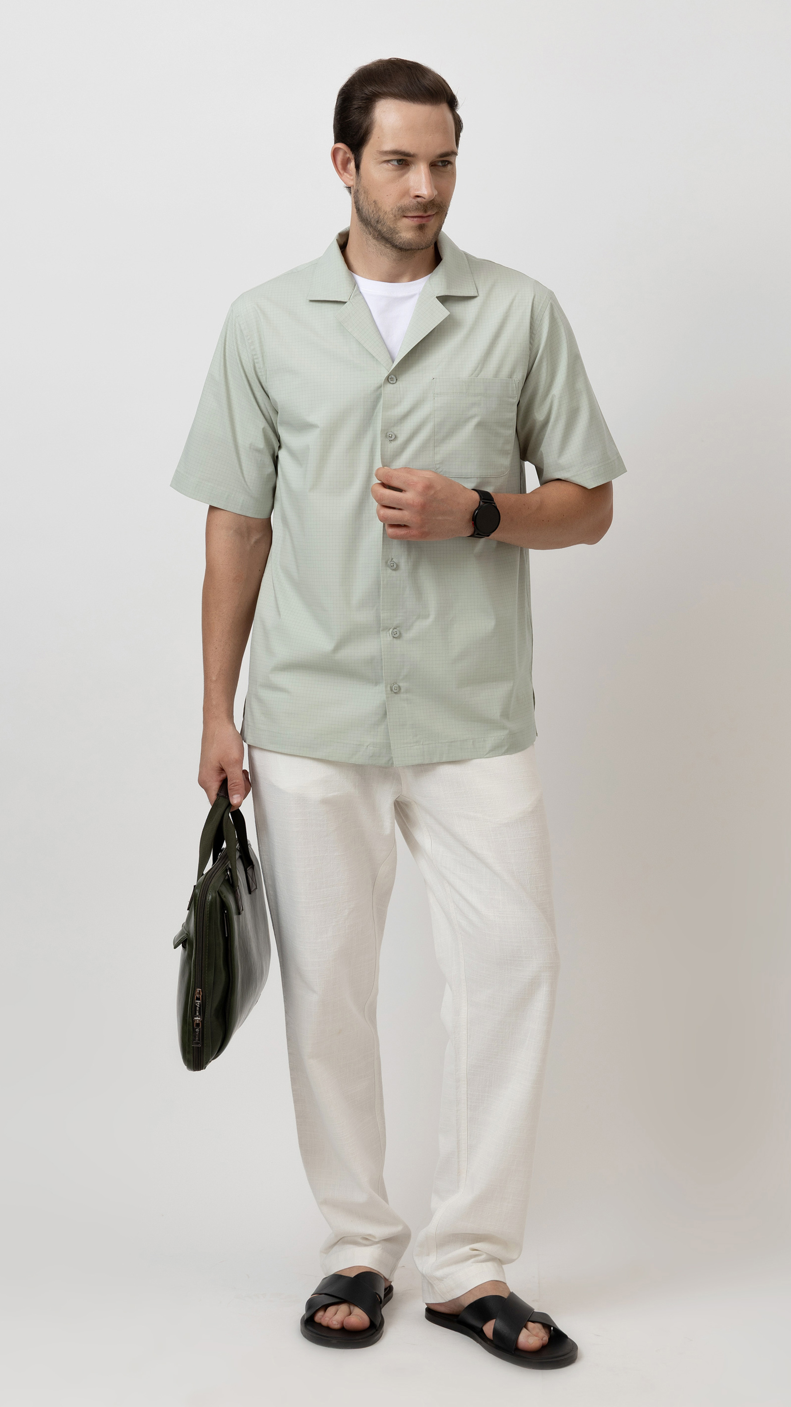 Camp Collar Cotton Lounge Shirt