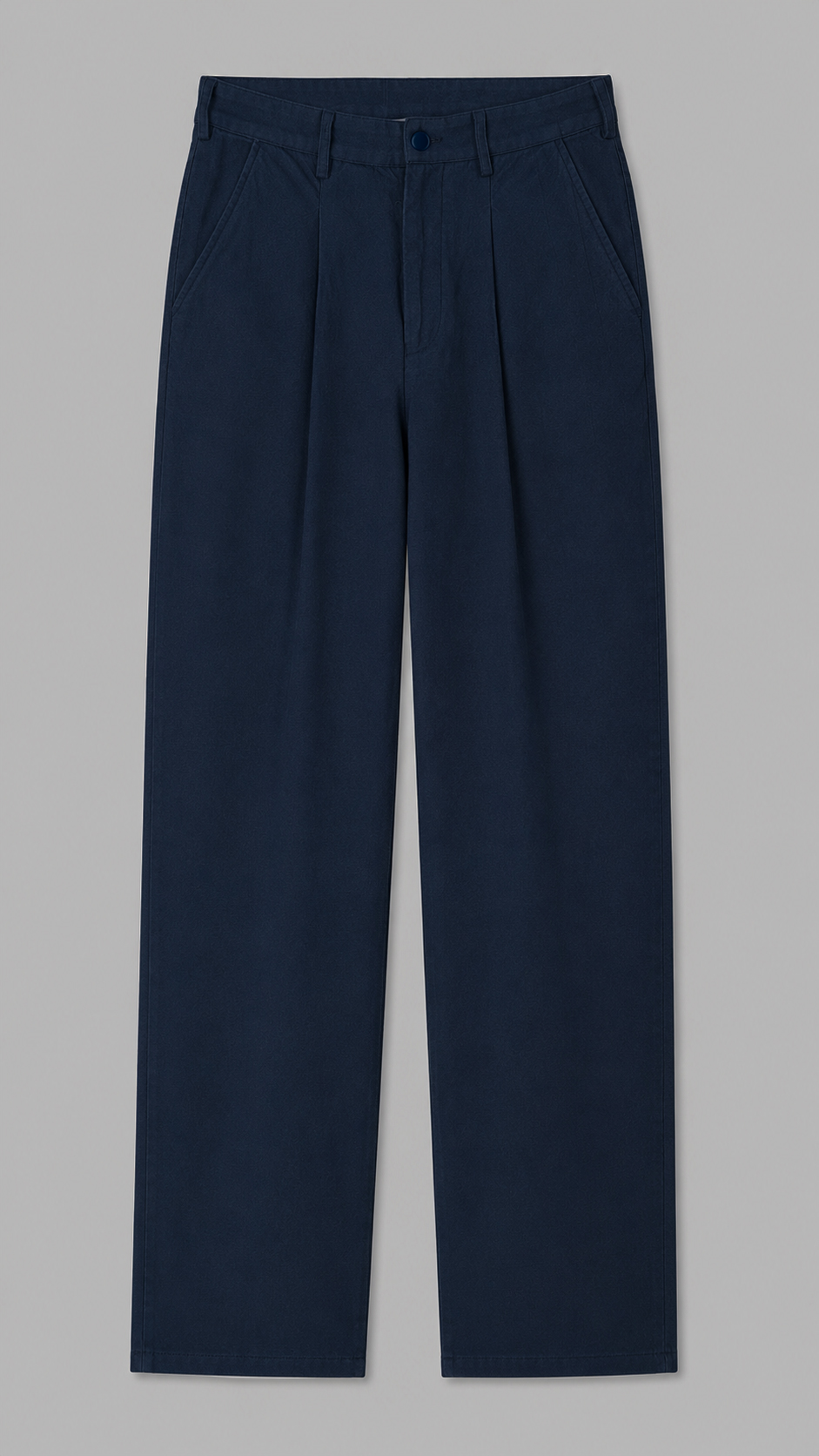 Cotton Relaxed Fit Straight Trousers