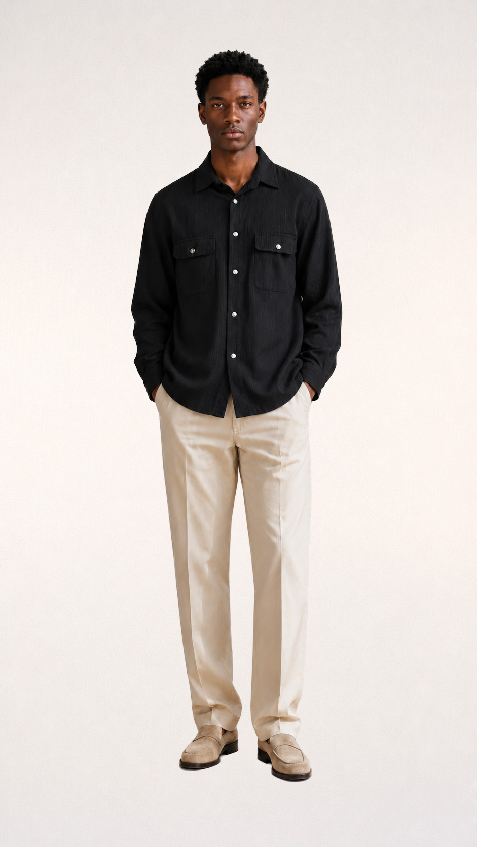 Washed Cotton Shirt With Pockets alternate