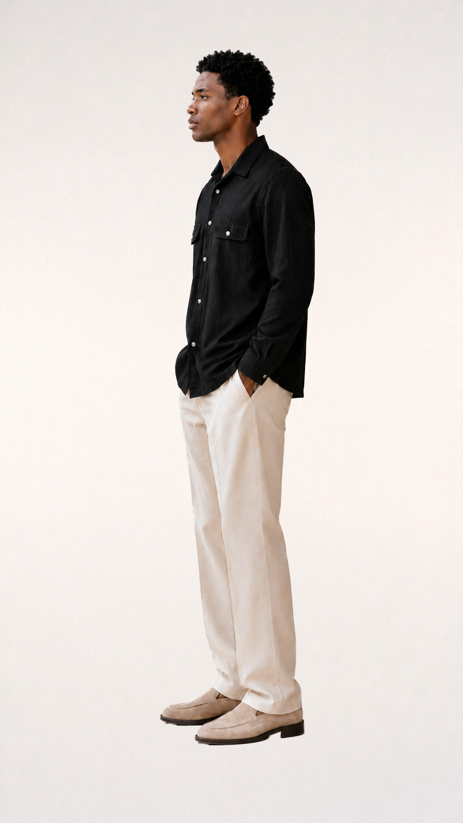 Washed Cotton Shirt With Pockets view 2